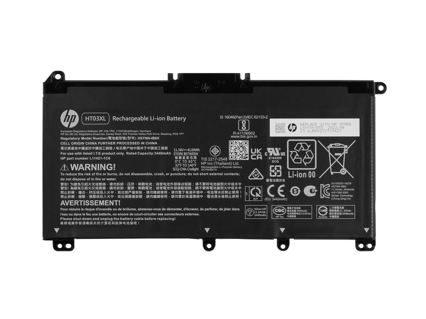 HP L11119-855 Battery Pack 41Wh 3.6Ah Li-Ion Laptop Batteri