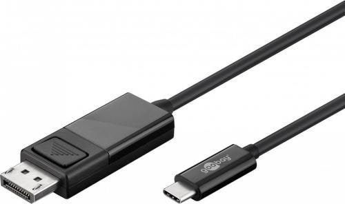 Pro USB-C - Displayport - Black - 1.2m Skærmkabel Sort USBC-DP-1.2-B