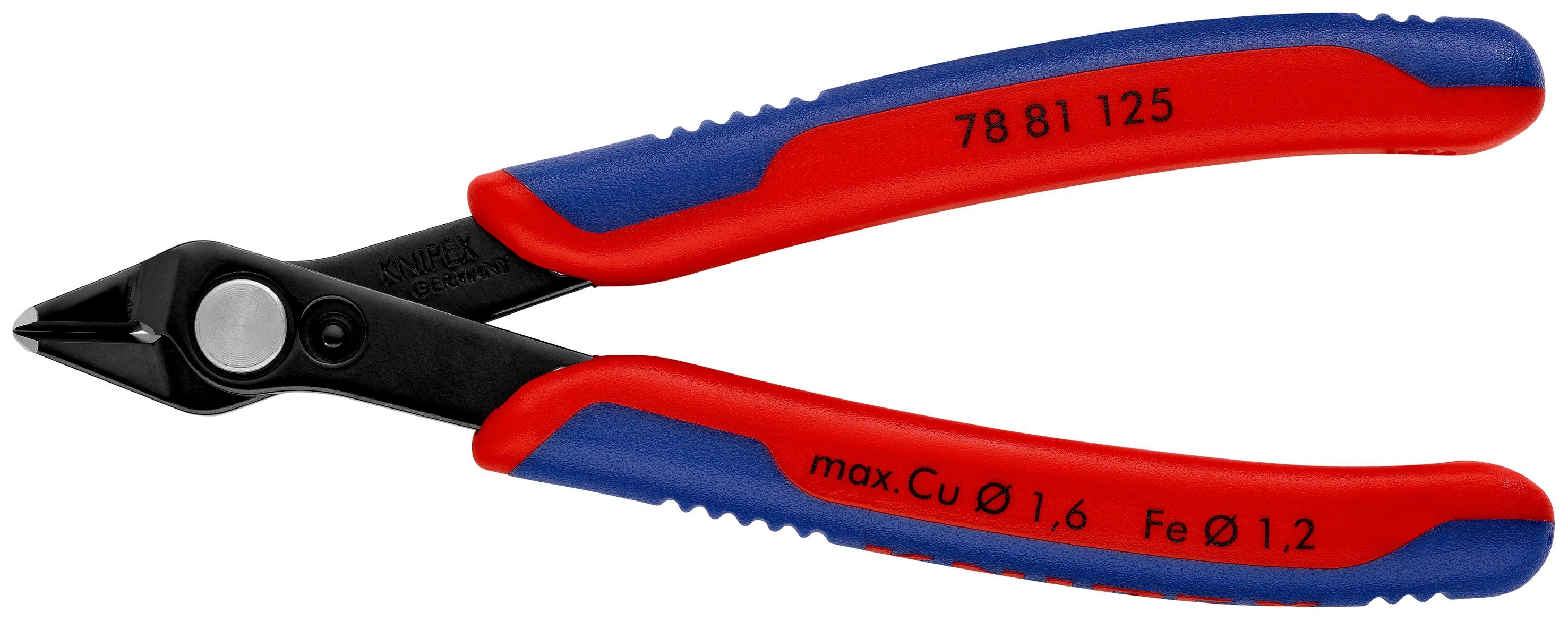 KNIPEX elektronik bidetang super knips bruneret med lille facet 125 mm Værktøj 78 81 125