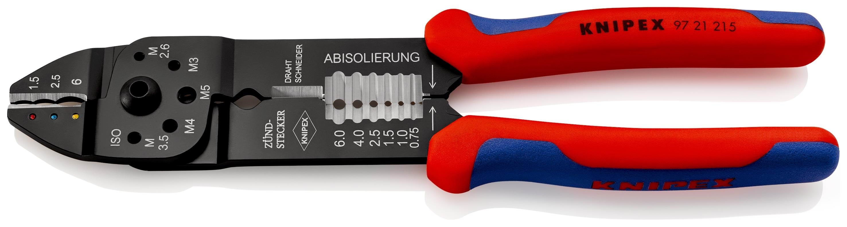 KNIPEX Crimptang bruneret med flerkomponent-håndtag 230 mm Værktøj Til Vvs-arbejde 97 21 215