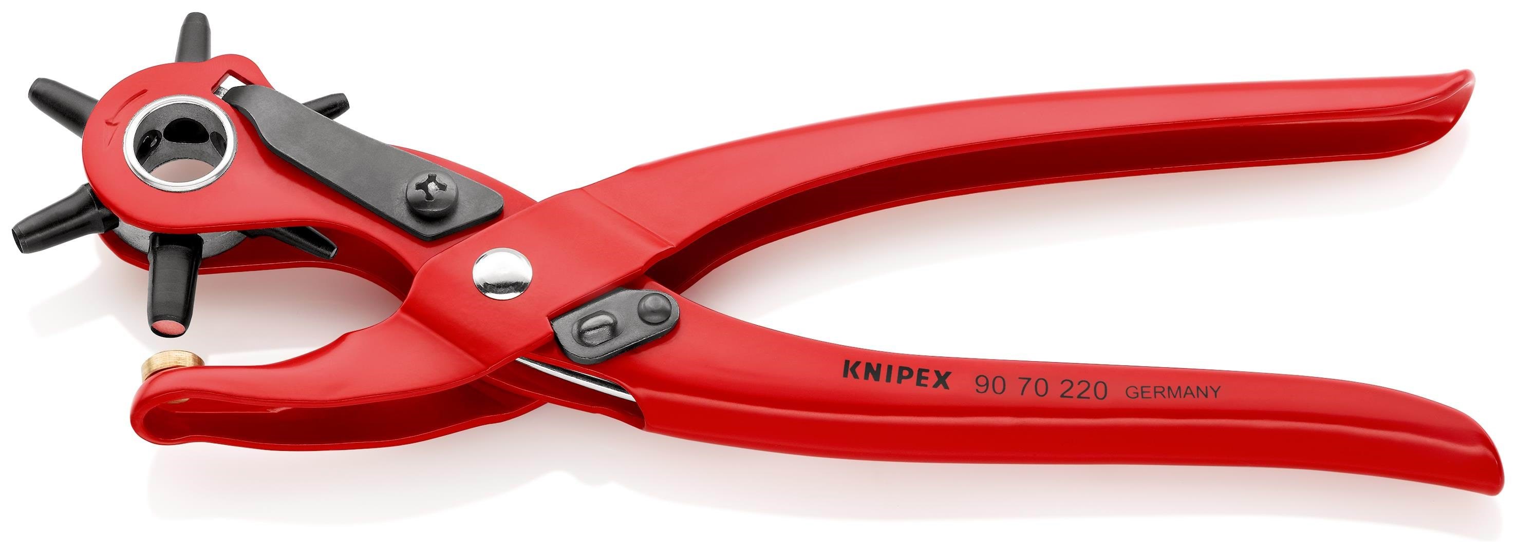 KNIPEX Revolverhultang rødt pulvercoated 220 mm Værktøj 90 70 220