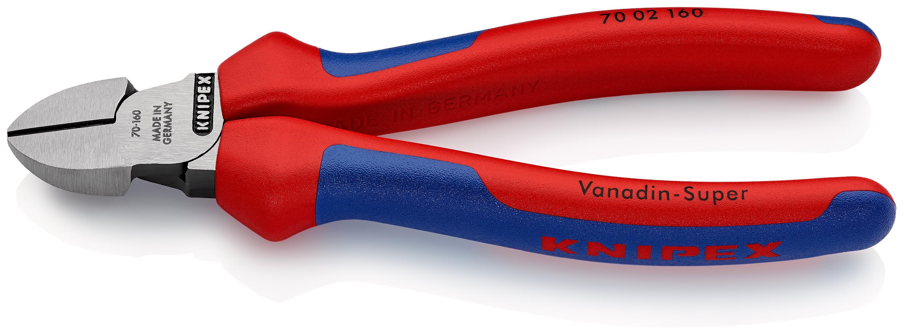 KNIPEX Skævbider sort atramenteret med flerkomponent-håndtag 160 mm Værktøj 70 02 160