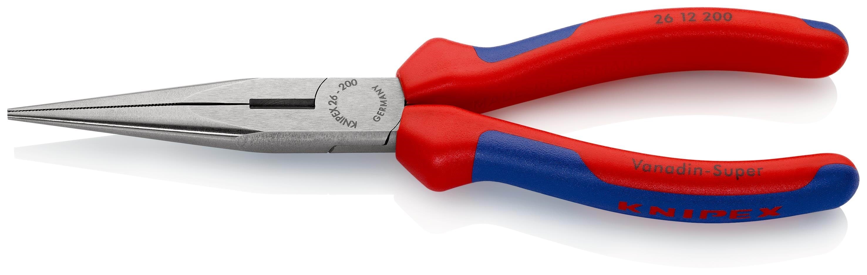 KNIPEX Fladrundtang med skær sort atramenteret 200 mm, 26 12 200 Værktøj