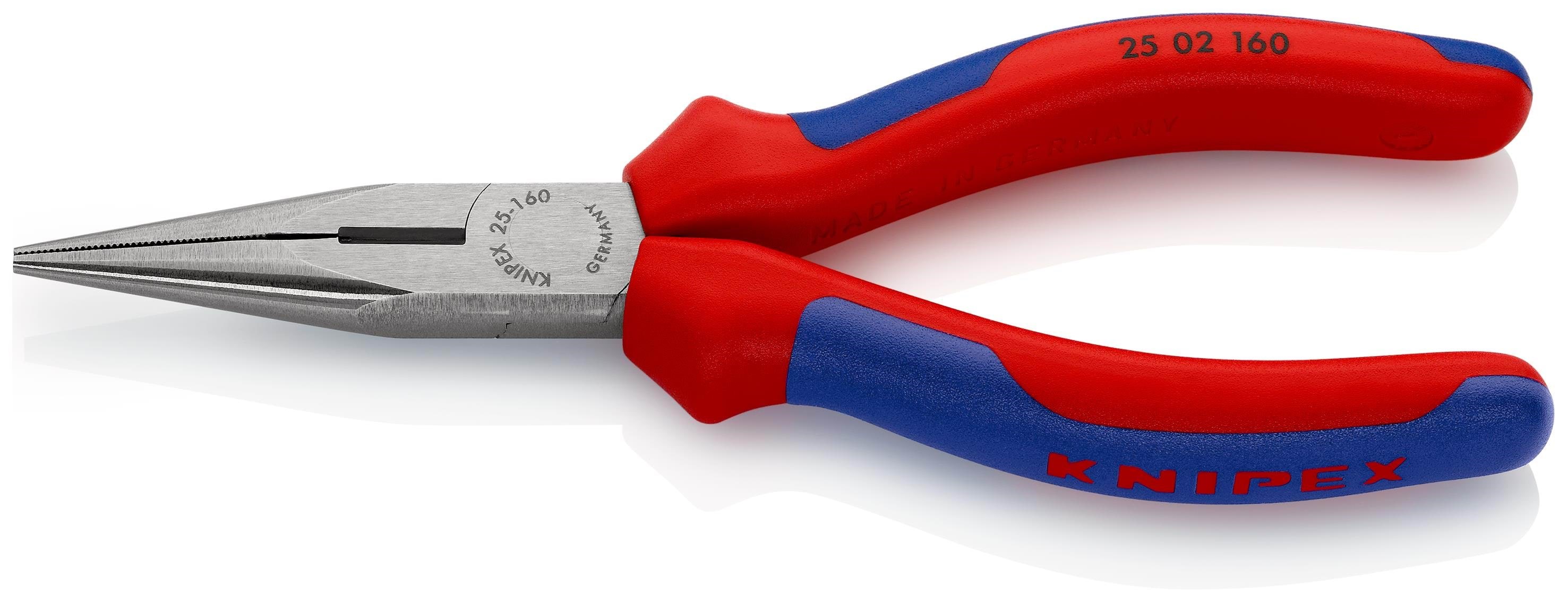 KNIPEX Fladrundtang med skær sort atramenteret 160 mm Værktøj 25 02 160