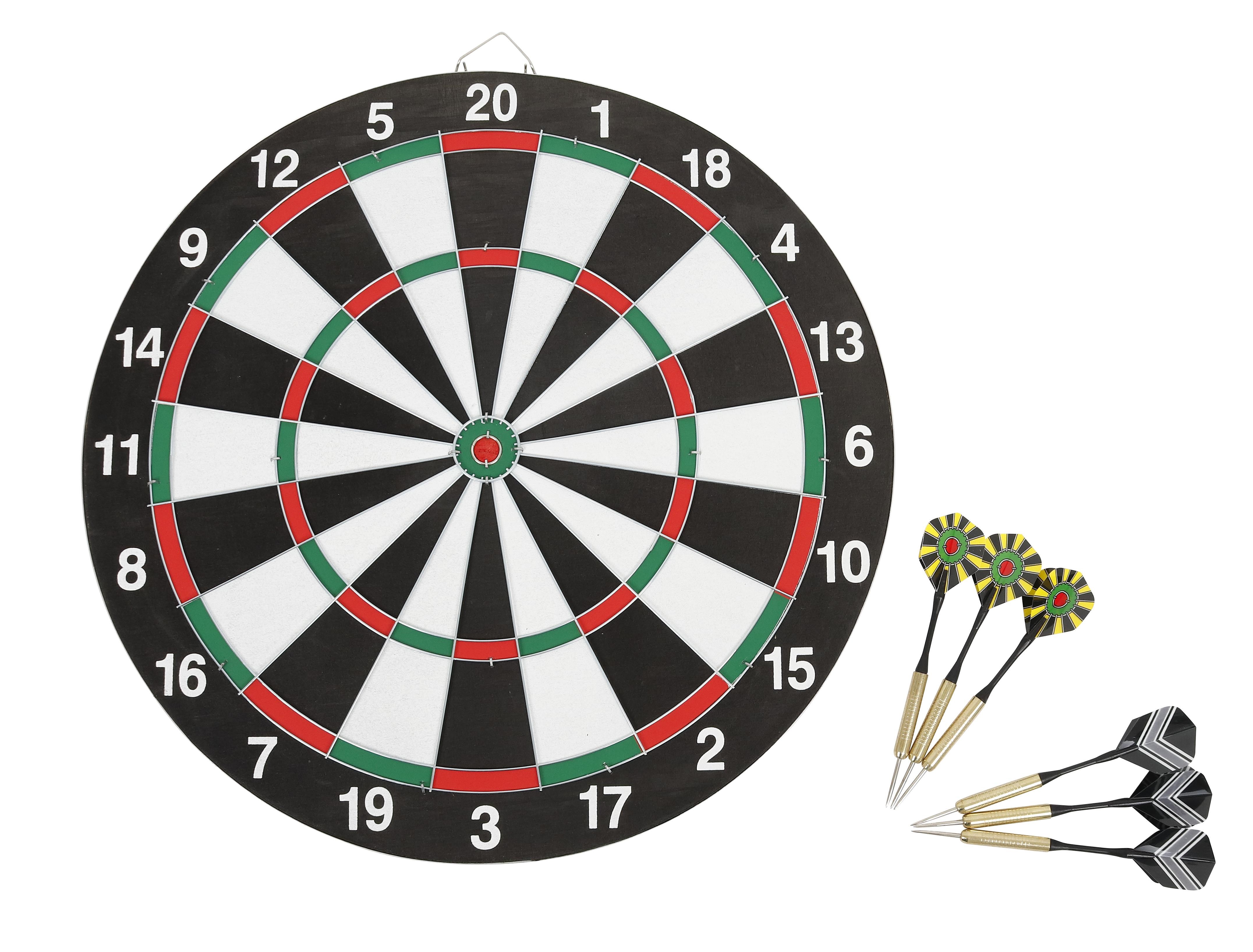 Dartskive med 6 pile