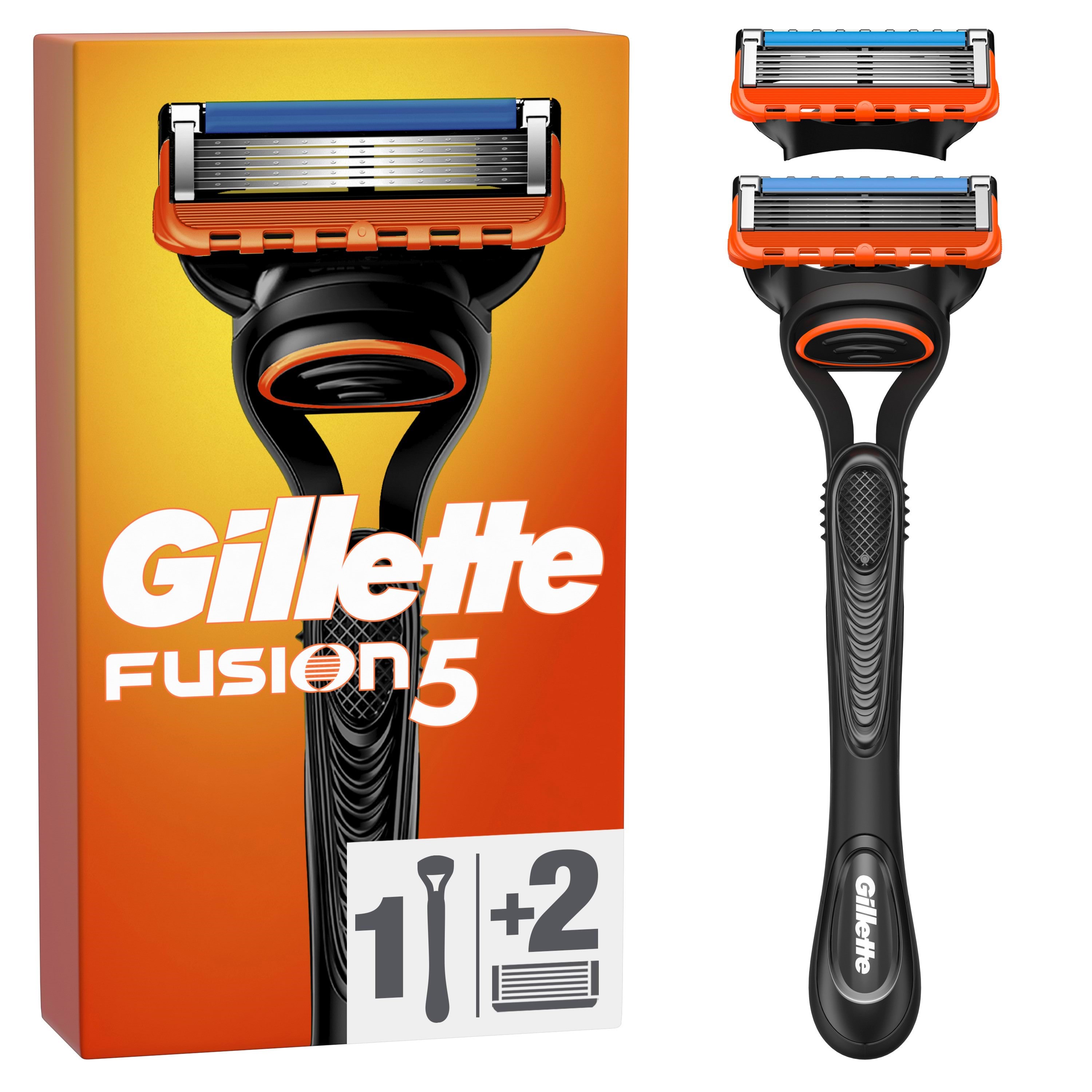 Gillette Fusion5 Razor Handle + 2 blades Barbergrej 7702018458110