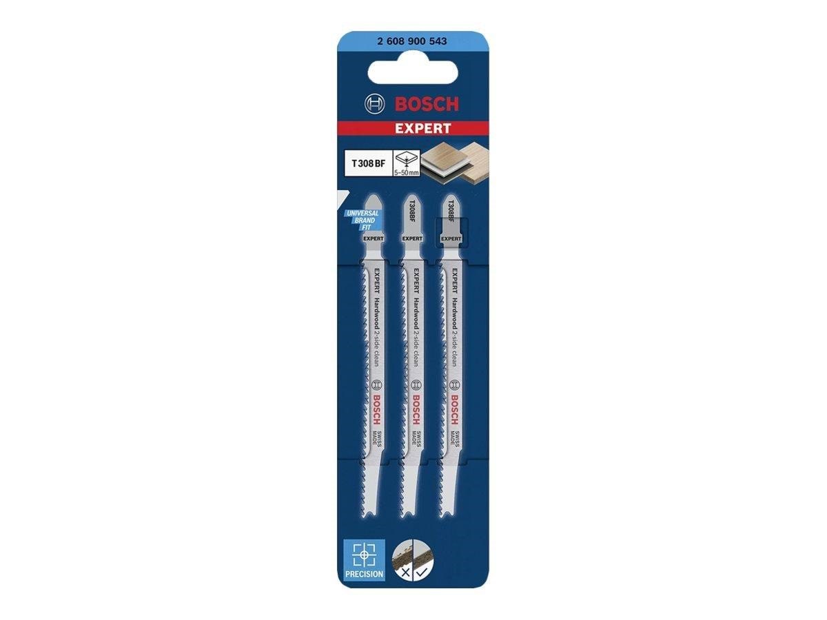 Bosch Jig Saw Blades T308BF HARDWOOD 3 pcs Stiksav 2608900543