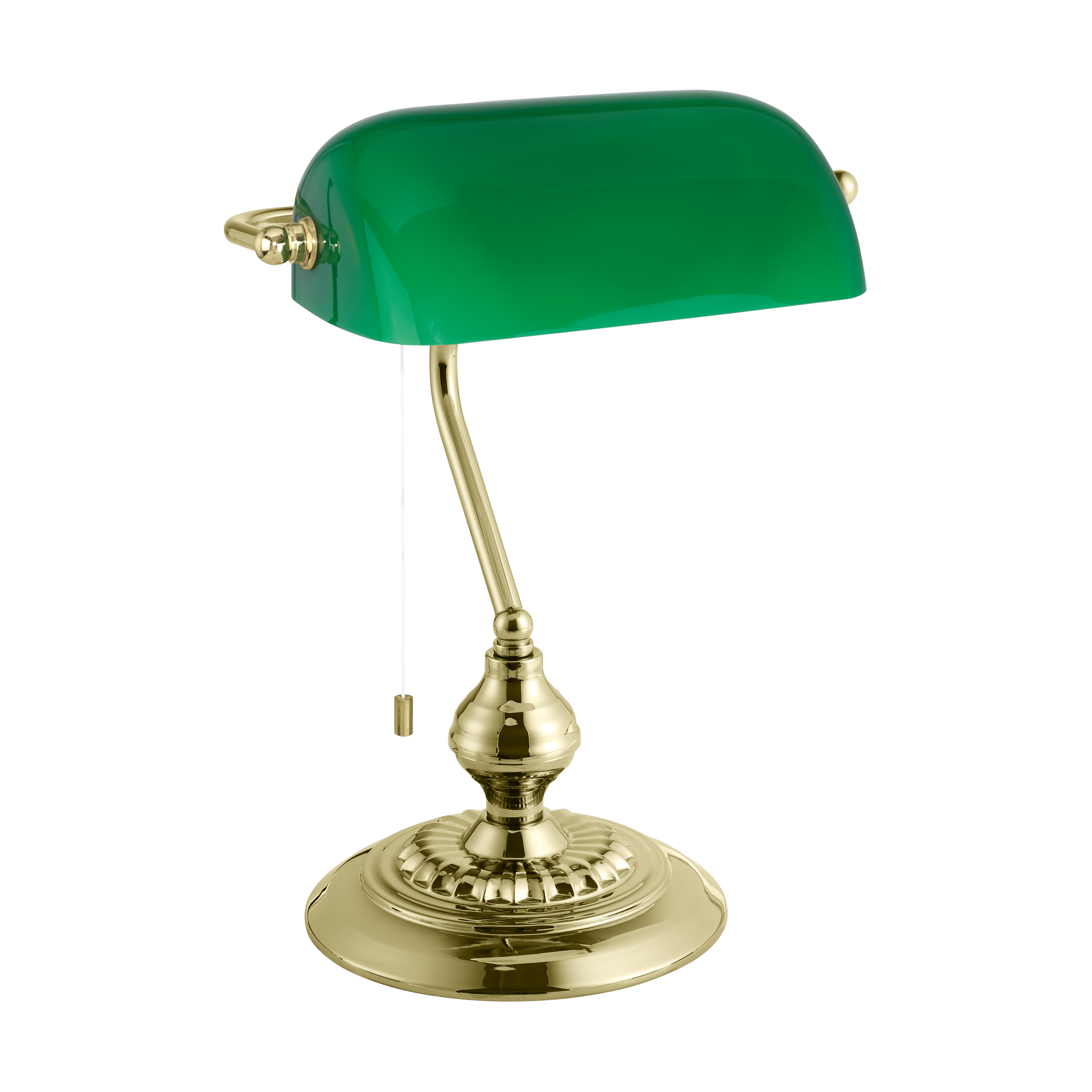 EGLO BANKER skrivebordlampe, grøn/messing Lampe 90967