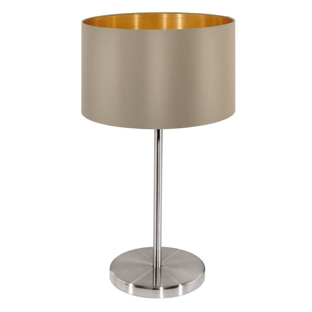 EGLO MASERLO bordlampe, taupe/guld Lampe 31629