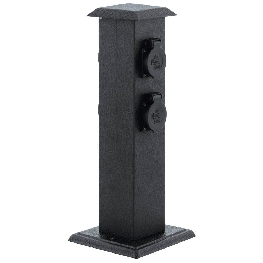 EGLO PARK 4 stolpe med stikudtag, sort Lampe 93426