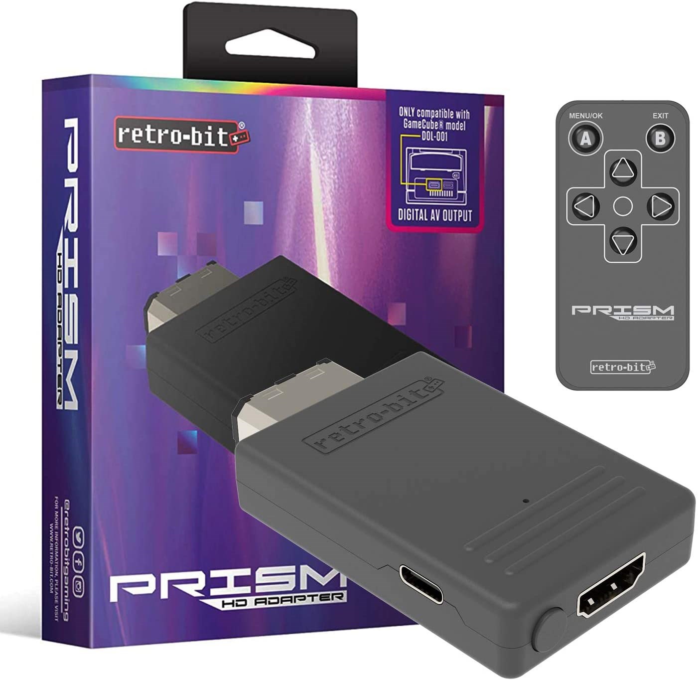 Retro-Bit Prism HD Adapter for Gamecube - Miscellaneous Tilbehør til spillekonsol - Nintendo GameCube Spil Tilbehør 849172013063