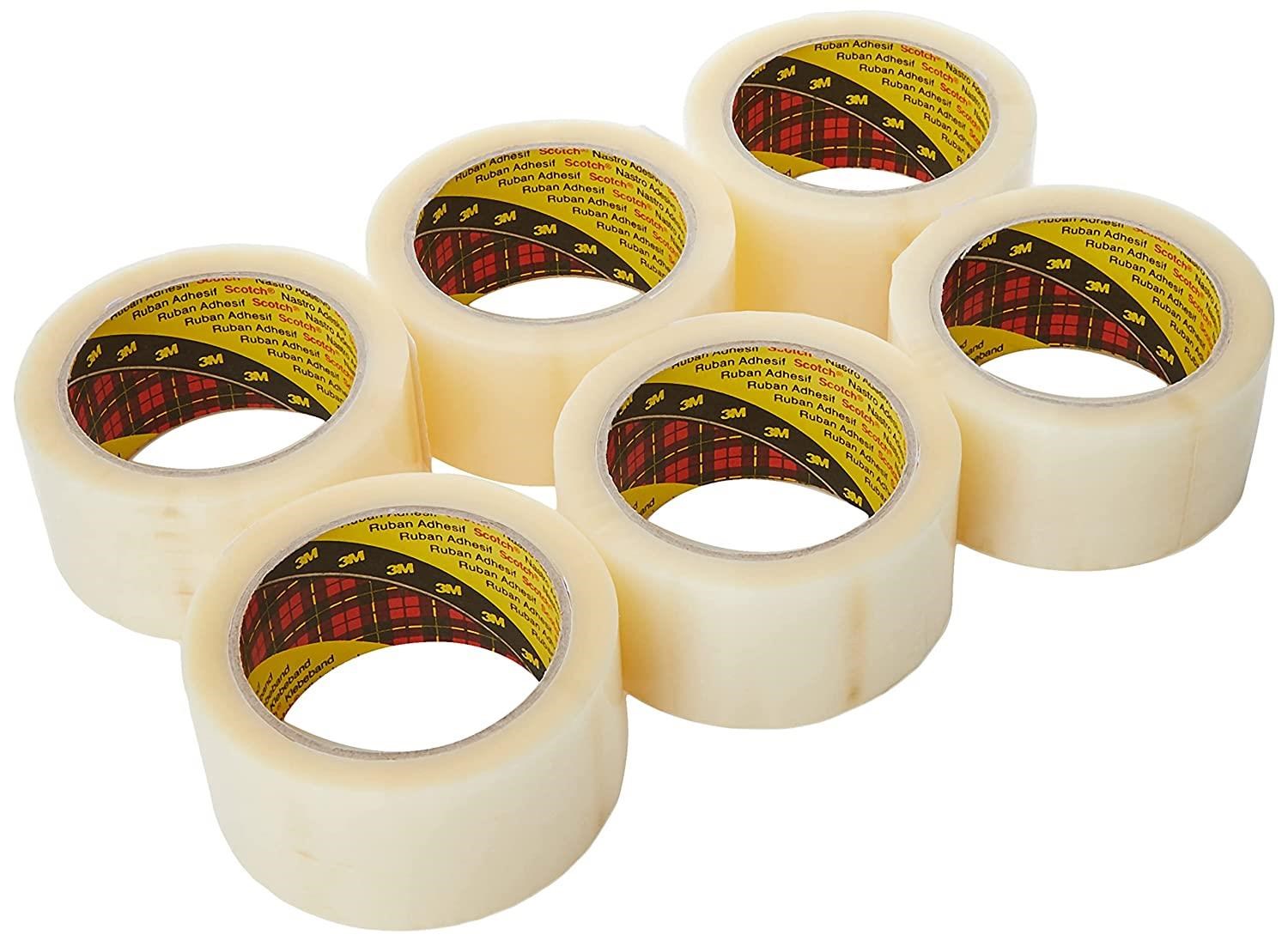 3M Scotch 371 Box Sealing Tape 6-Pack Tape 7000095476