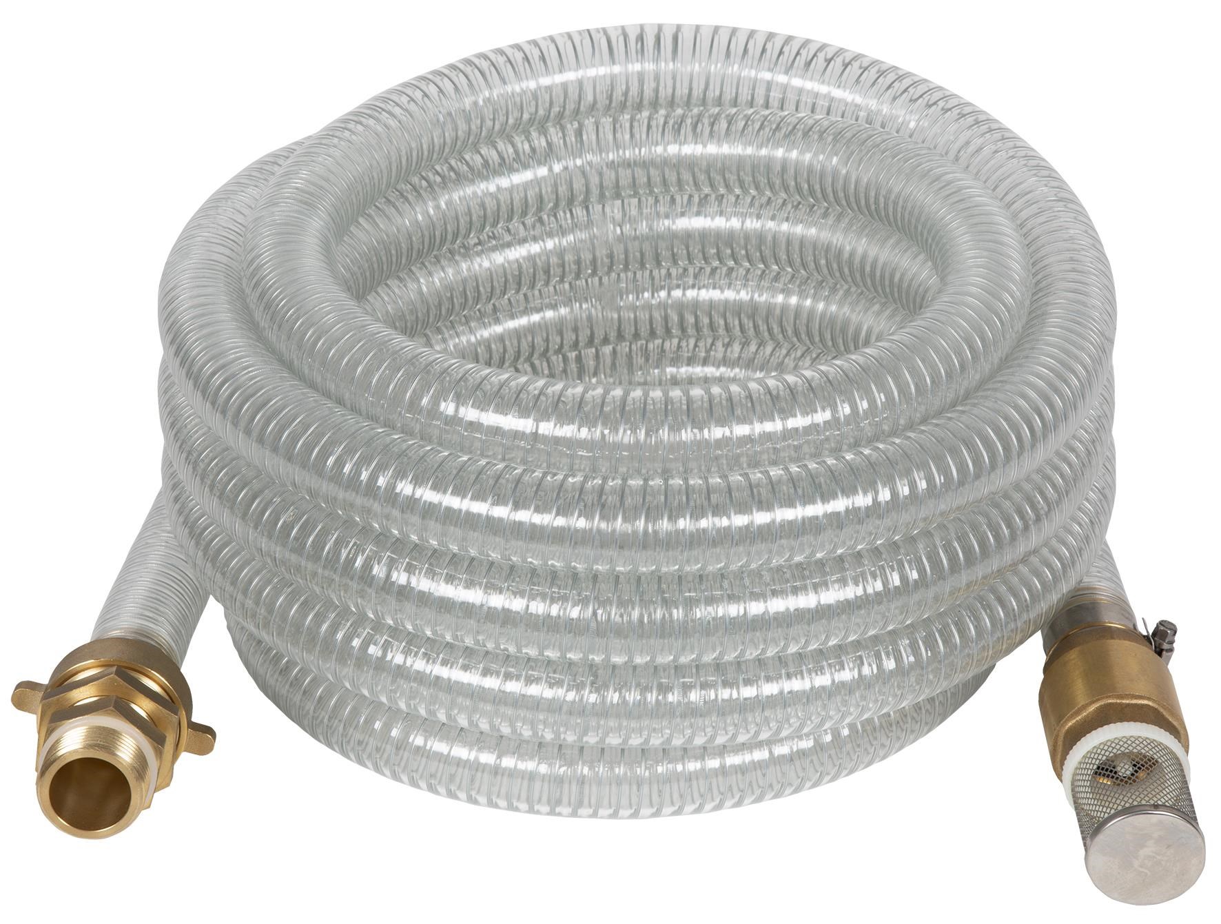 Einhell sugeslange med messing adapter 1"x Ø25 mm. 7 meter klar Værktøj 4173640