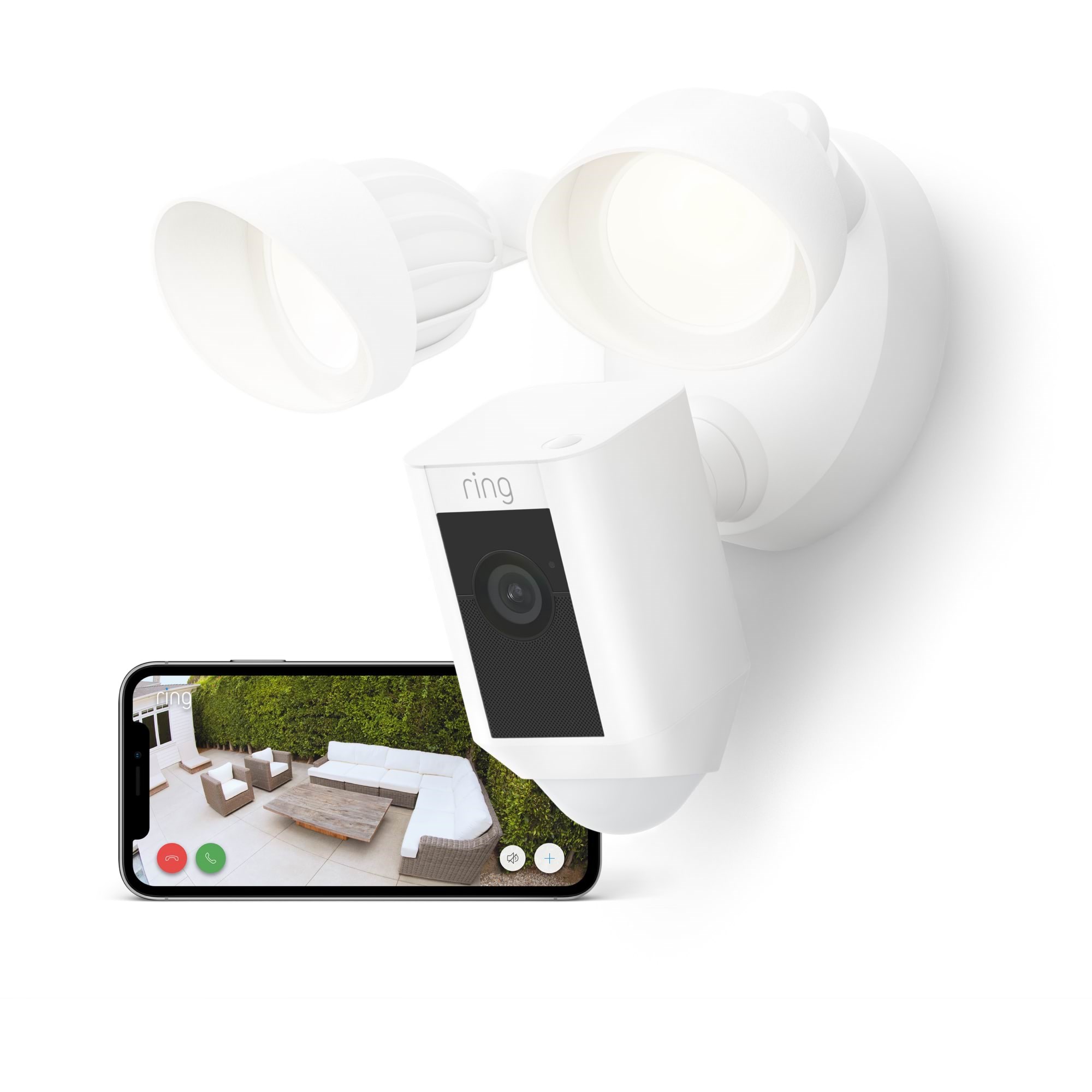 Ring Floodlight Cam Wired Plus - White Smart Home 8SF1P1-WEU0