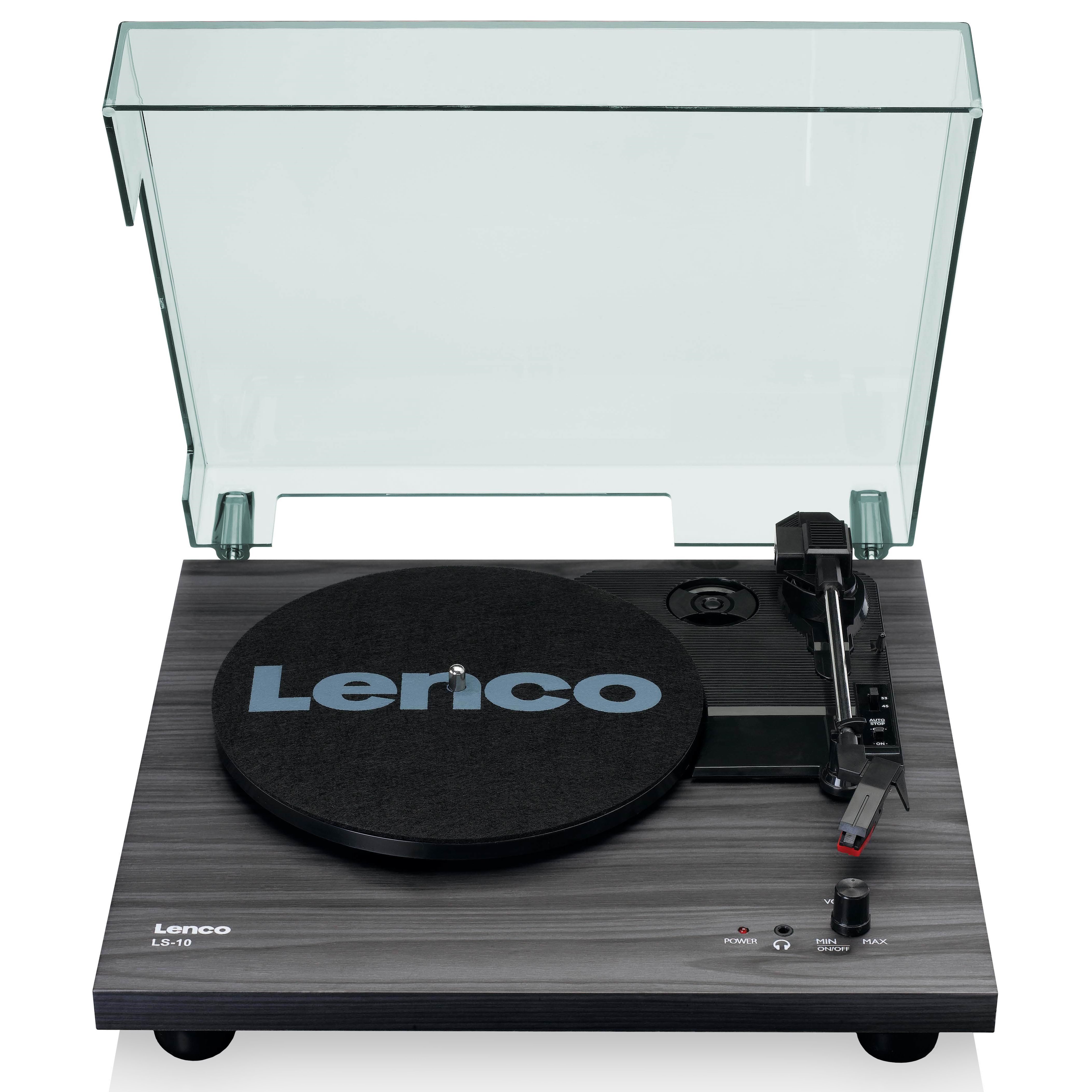 Lenco LS-10BK - Record Player with built-in speakers - Black - Pladespiller Sort Pladespiller