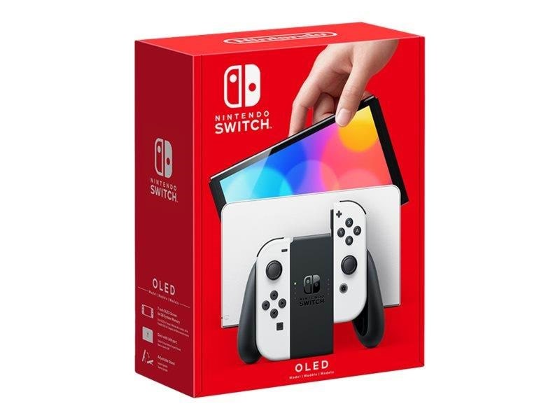 Nintendo Switch OLED White Spillekonsol 0045496453435