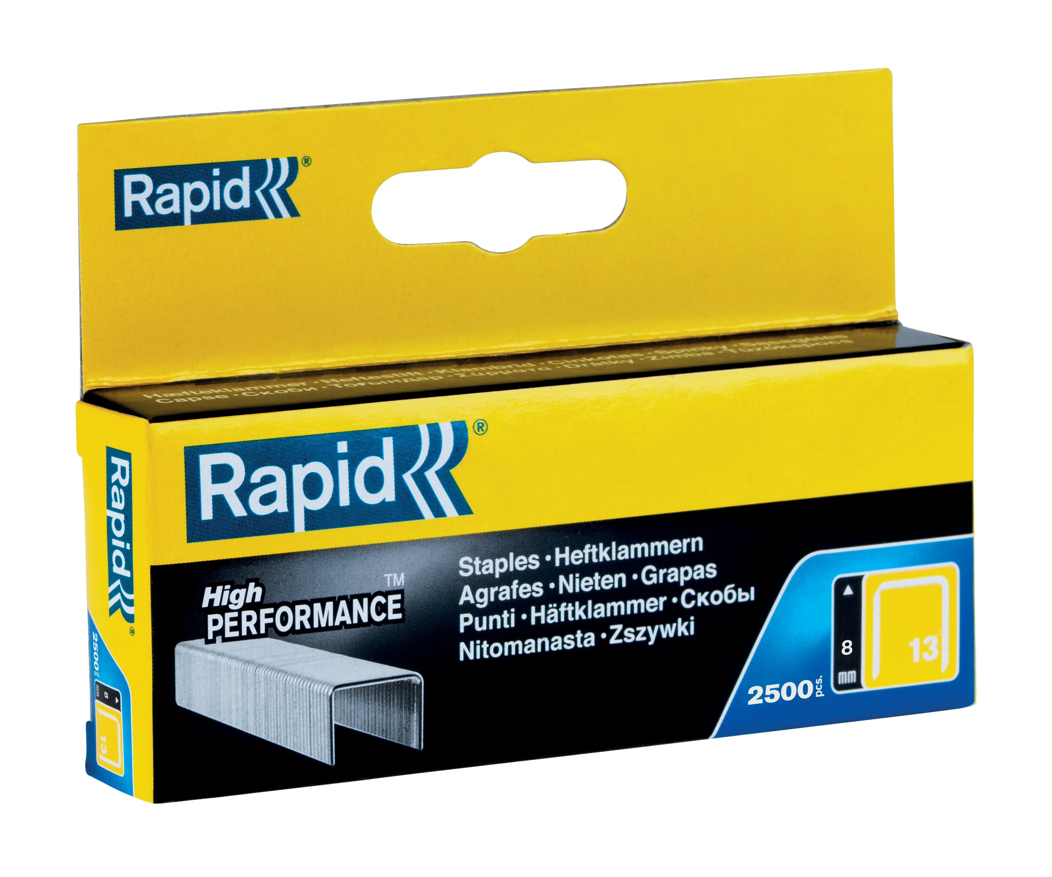 Rapid Nr. 13 fintrådshæfteklammer 8 mm Hæftemaskine 11835625
