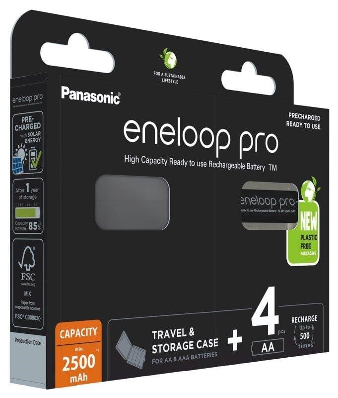 Panasonic eneloop pro BK-3HCDEC4BE battery - 4 x AA type - NiMH Batteri