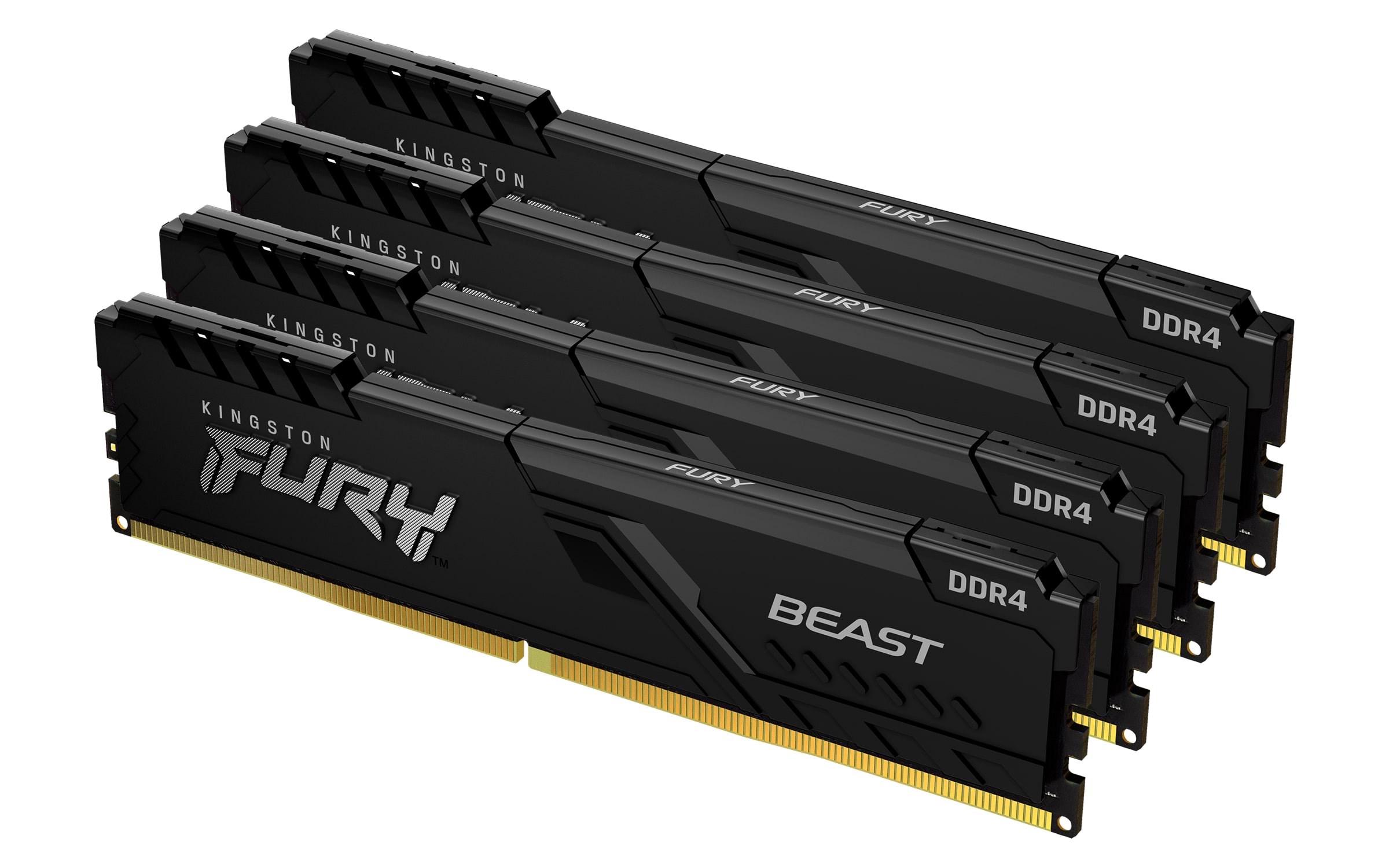 Kingston FURY Beast DDR4-3600 - 64GB - CL18 - Quad Channel (4 pcs) - Intel XMP - Sort
