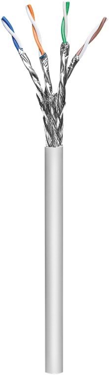 Pro CAT 6a network cable S/FTP (PiMF) grey 100 m - Grå - 100m Netværkskabel 4040849960949
