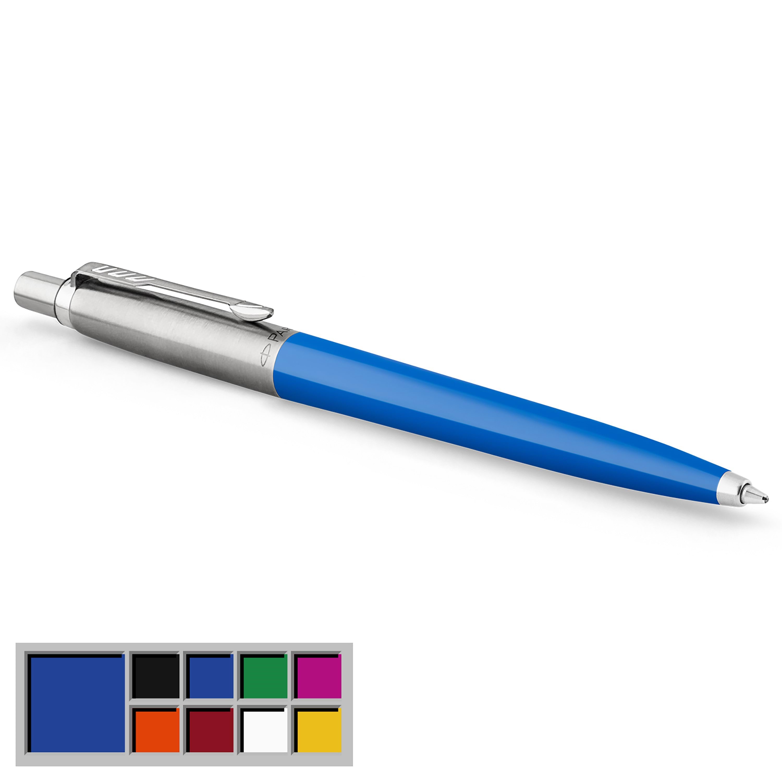 Parker Jotter Originals-kuglepen, blå lakering, medium spids, blå blæk, boblepakke Tegneværktøj 2076052