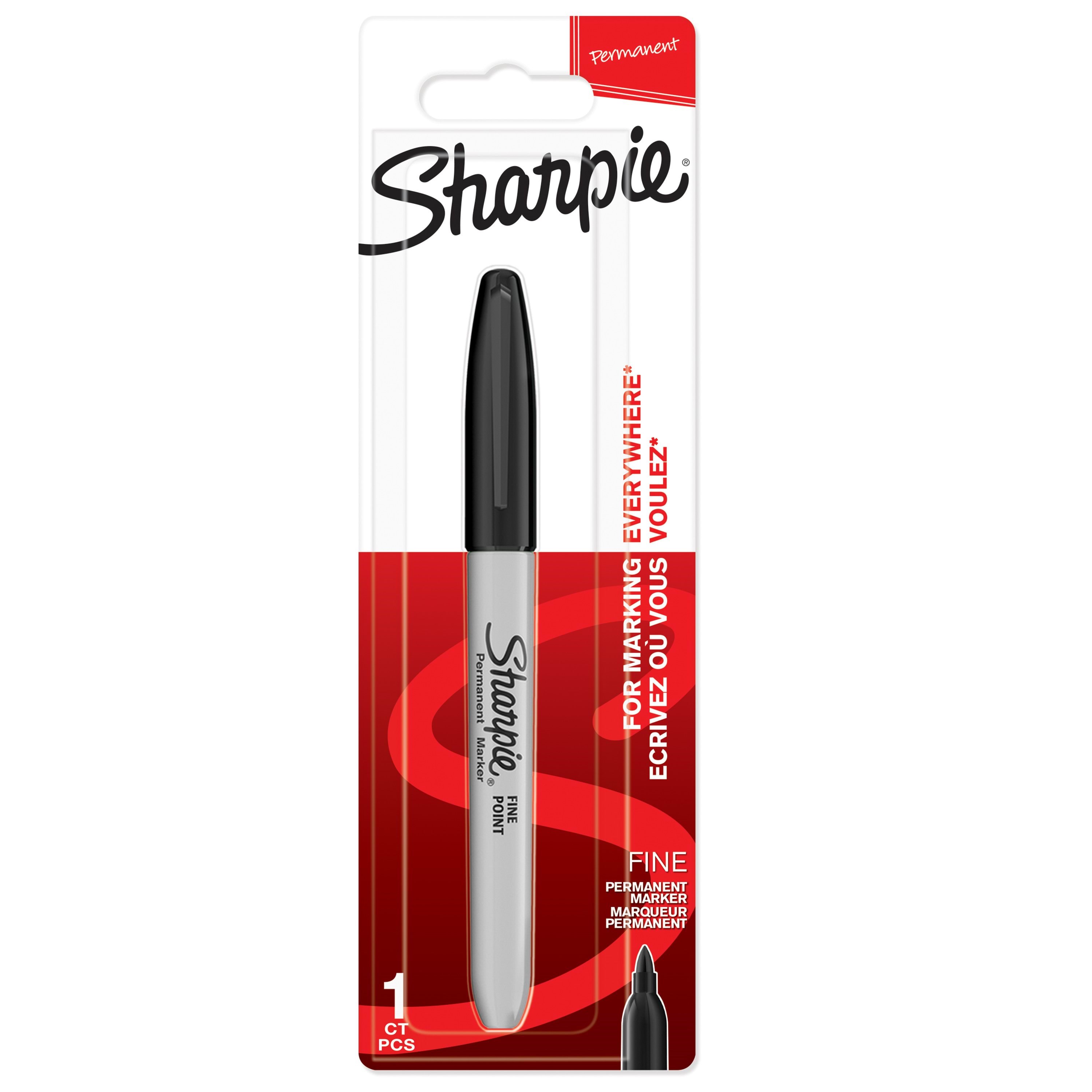 Sharpie Permanent Marker | Fin spids | Sort | 1 styk Tegneværktøj 1985857