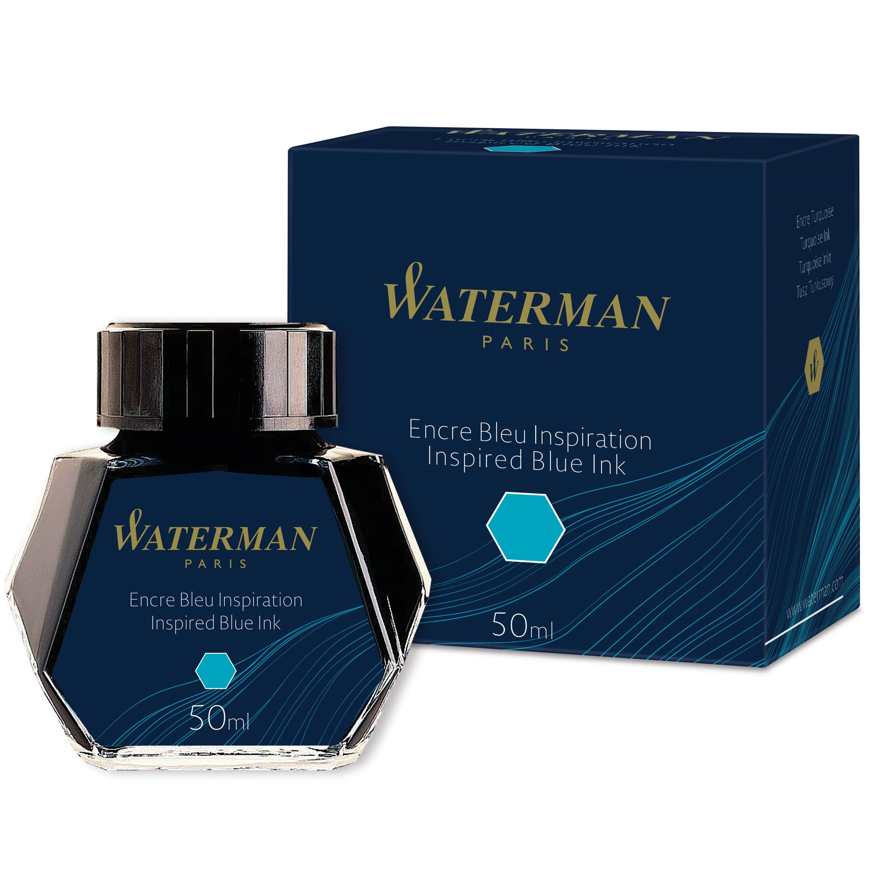 Waterman Fountain Pen blæk | Inspireret blå | 50ml flaske Tegneværktøj S0110810