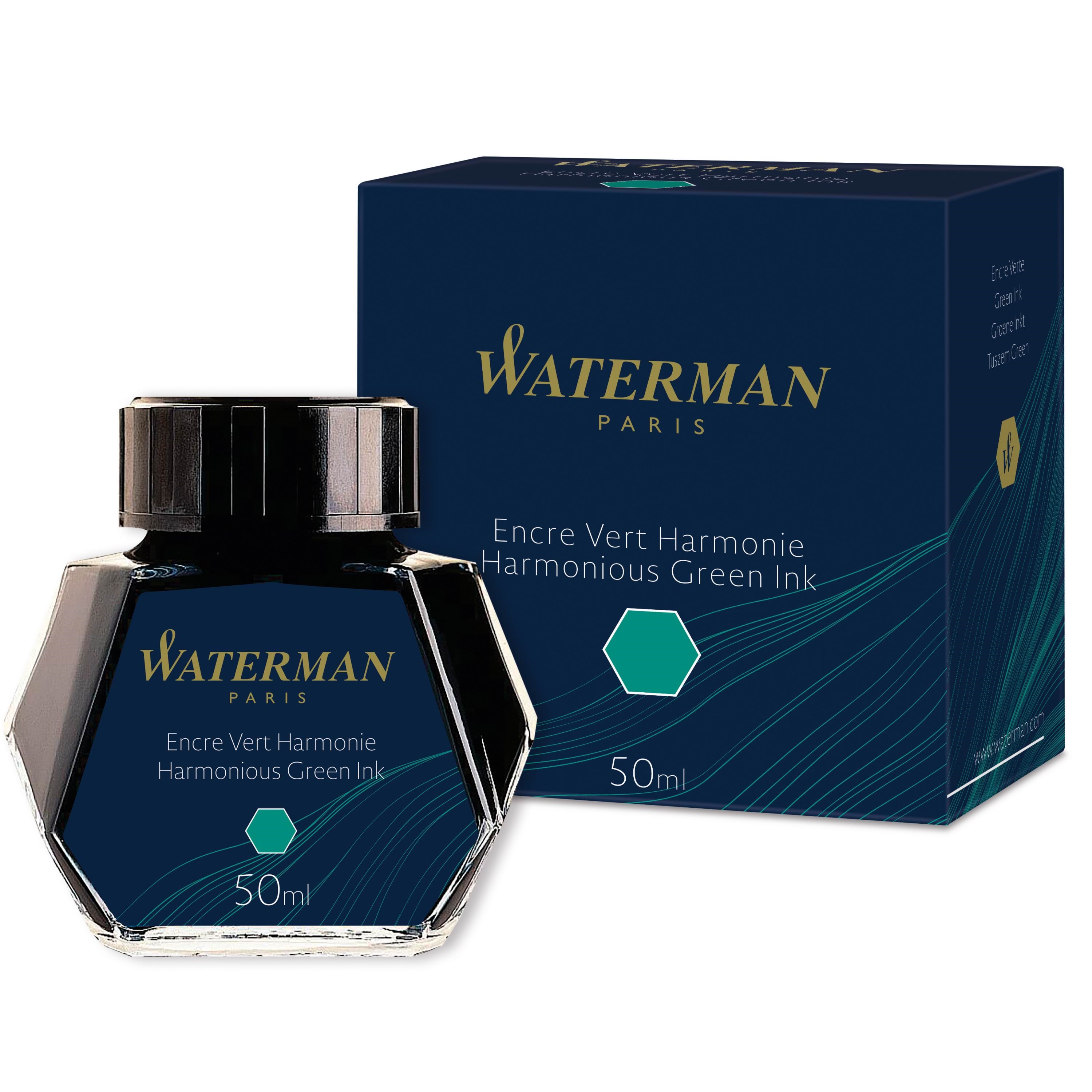 Waterman Fountain Pen blæk | Harmonisk grøn | 50ml flaske Tegneværktøj S0110770