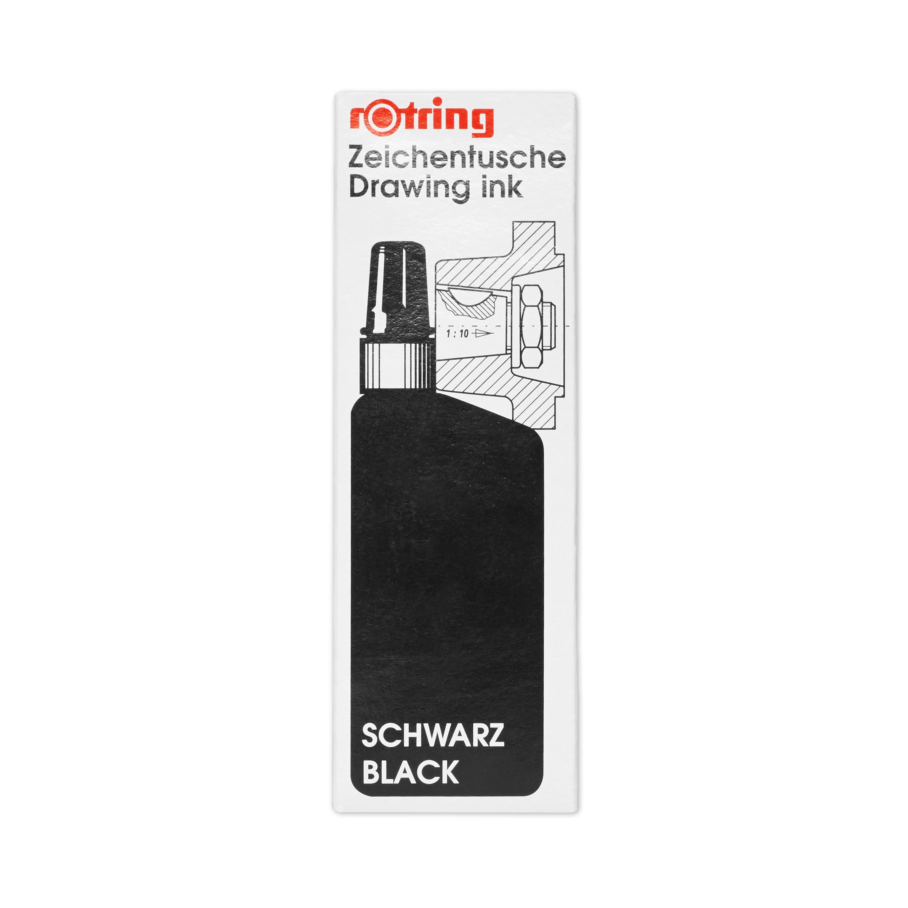 Rotring rOtring Isograph Flaske flydende blæk | Sort | 23 ml fyldepenneblæk Tegneværktøj S0194660