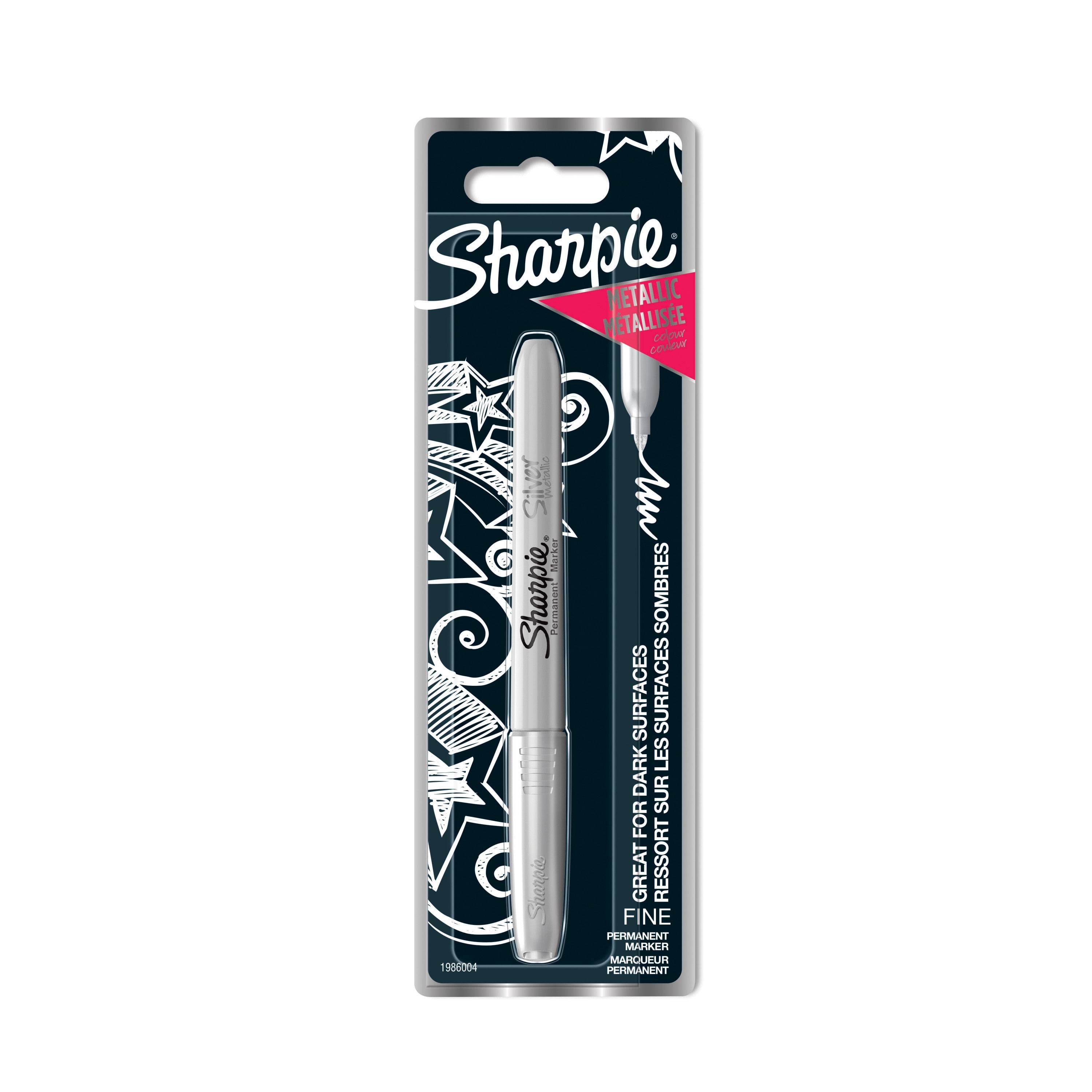 Sharpie Permanent Marker | Fin spids | Sølv | 1 styk Tegneværktøj 1986004