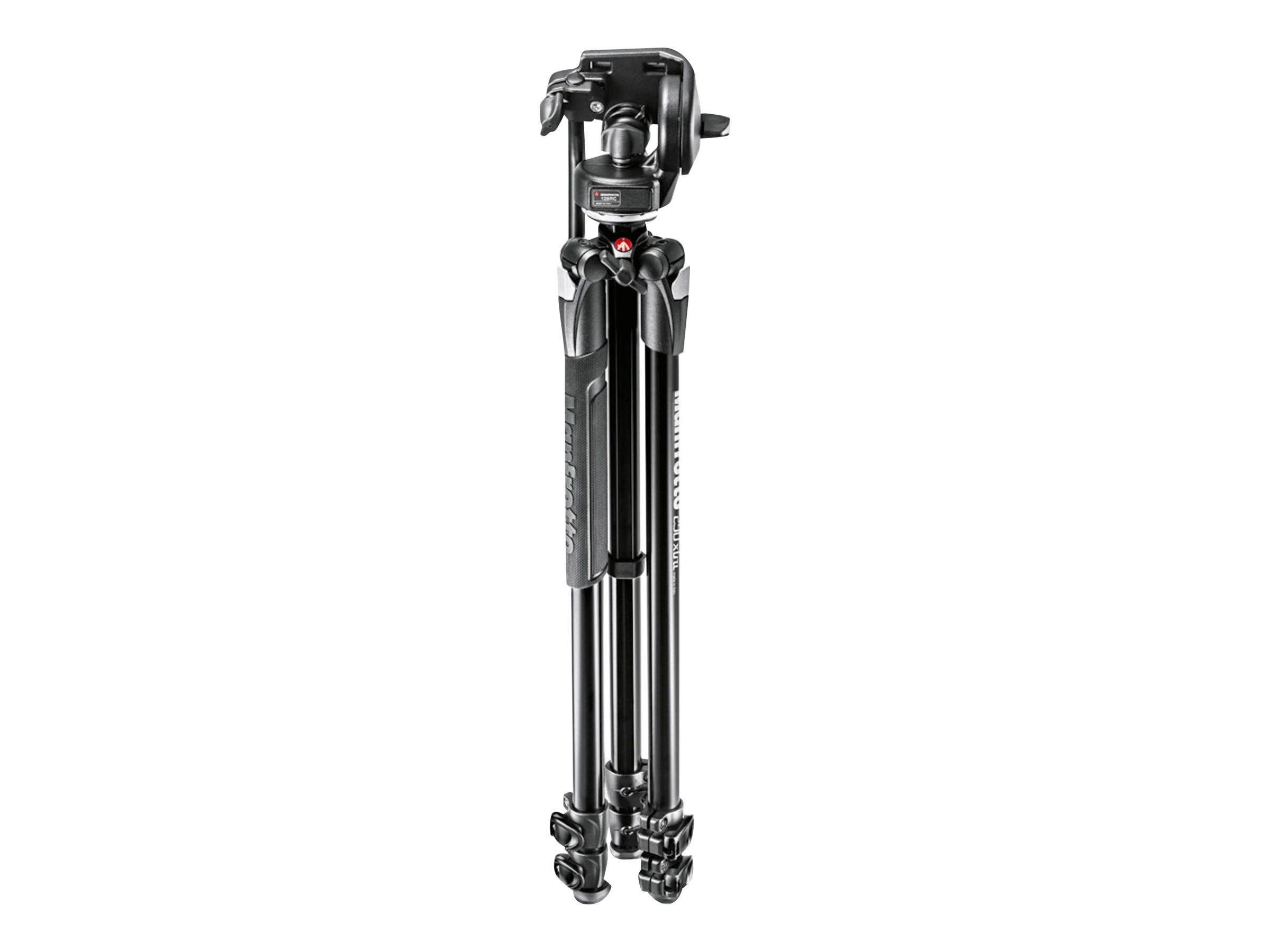 Manfrotto 290 Xtra Alu 3-Section Tripod Kit with 128RC Fluid Head Kamerastativ MK290XTA3-2W