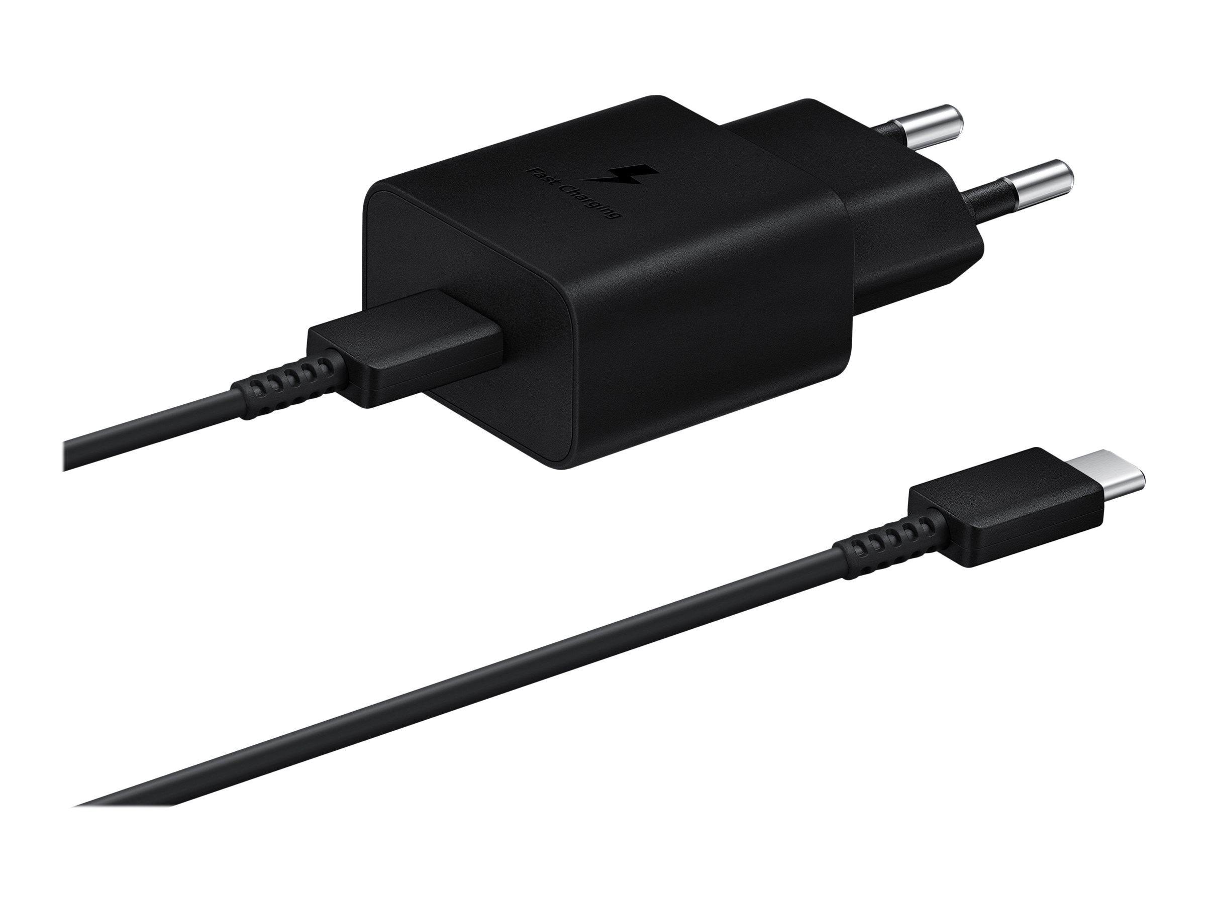 Samsung 15W USB-C Power Adapter (Incl. cable) - Black Mobil Oplader EP-T1510XBEGEU