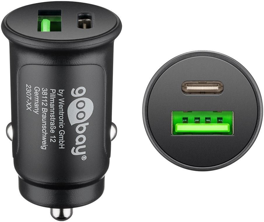 Pro Dual-USB Auto Fast Charger USB-C PD (Power Delivery) Mobil Oplader 4040849556340