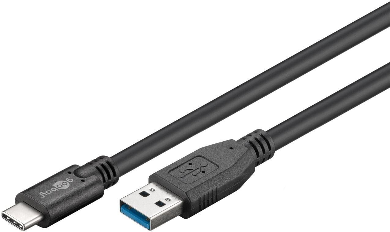 Pro USB-A USB-C - 3m - USB 3.0 - Sort Usb Kabel PUSB3.2G1-AC-BLK-3M