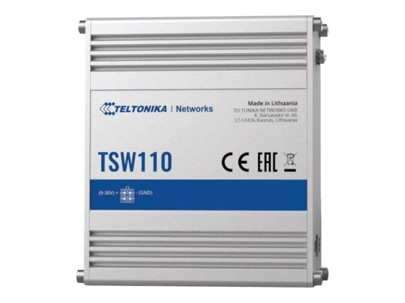 Teltonika TSW110 L2 Unmanaged Ethernet Switch (TSW110000000 / Standard package with EU PSU)