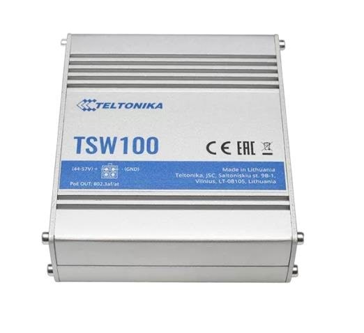 Teltonika TSW100 5-Port Gigabit Switch 120W (4 x PoE+) Switch TSW100000000