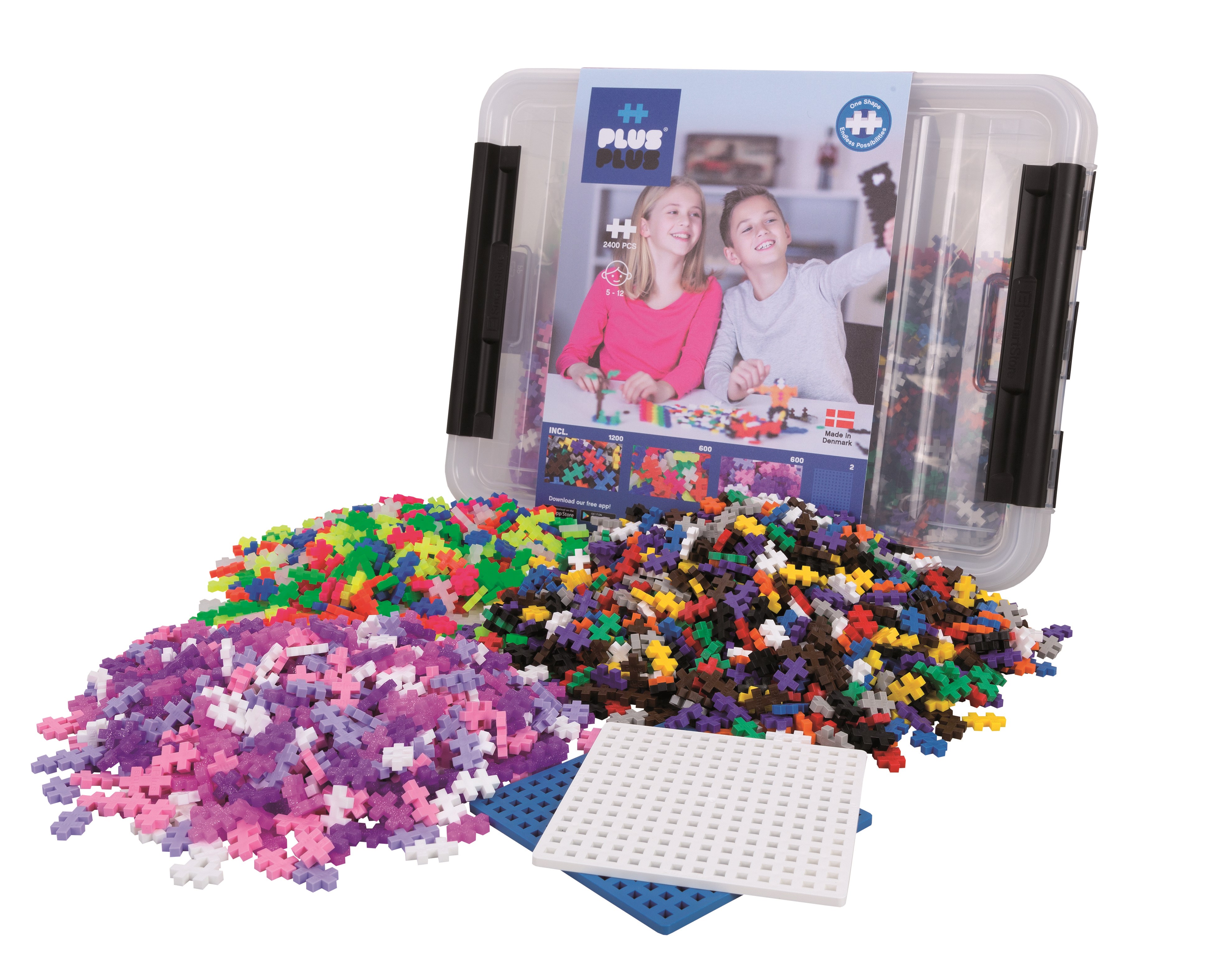 Plus-Plus Storage Box Mix / 2400 pcs Konstruktionslegetøj 3406