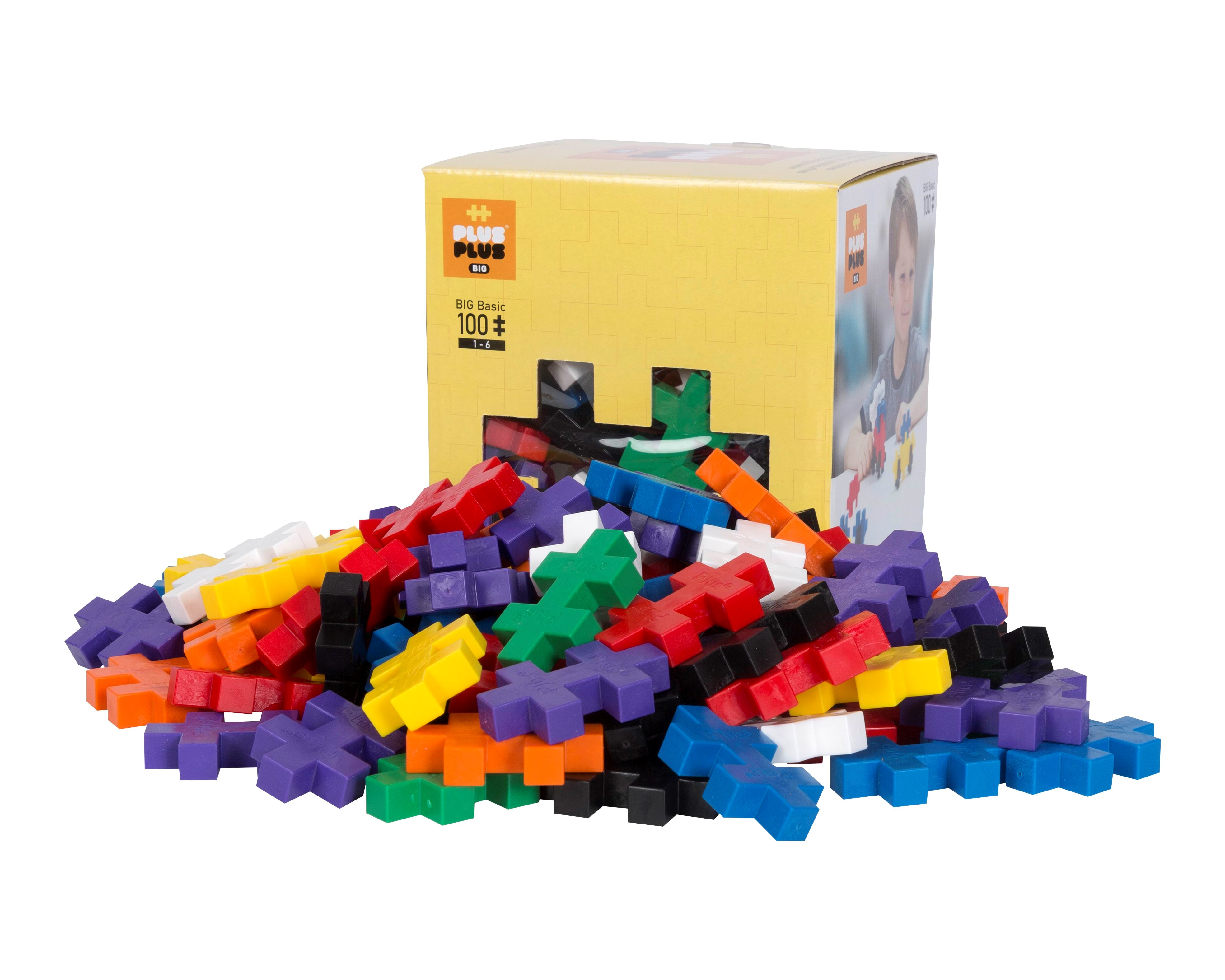 Plus-Plus BIG Basic Mix / 100 pcs Konstruktionslegetøj 3210