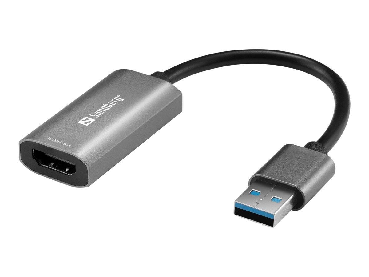Sandberg HDMI Capture Link to USB Skærmkabel Grå 134-19