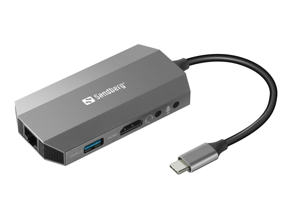 Sandberg USB-C 6-in1 Travel Dock Docking Station 136-33