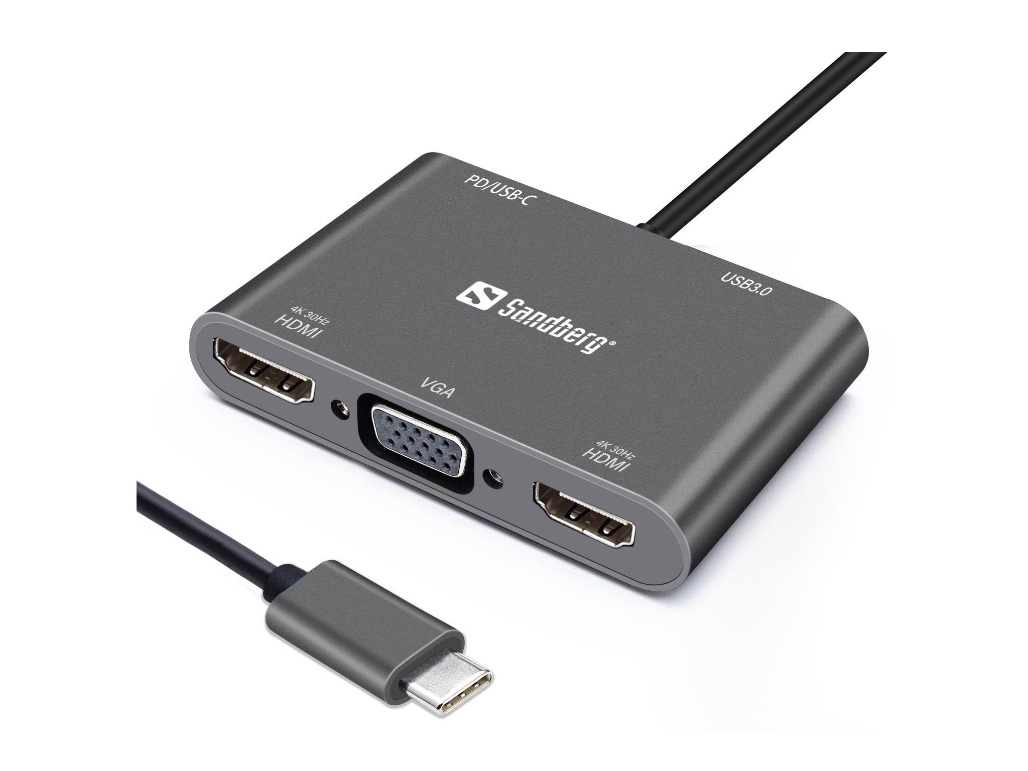 Sandberg USB-C MultiPort Docking Station Docking Station 136-35