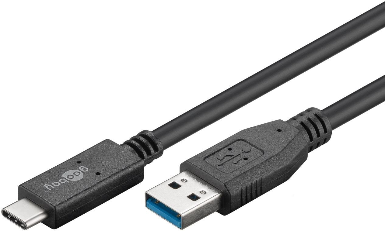 Pro USB-A USB-C - 0.5m - USB 3.2 Gen 2 - Sort Usb Kabel PUSB3.2G2-AC-BLK-0.5M