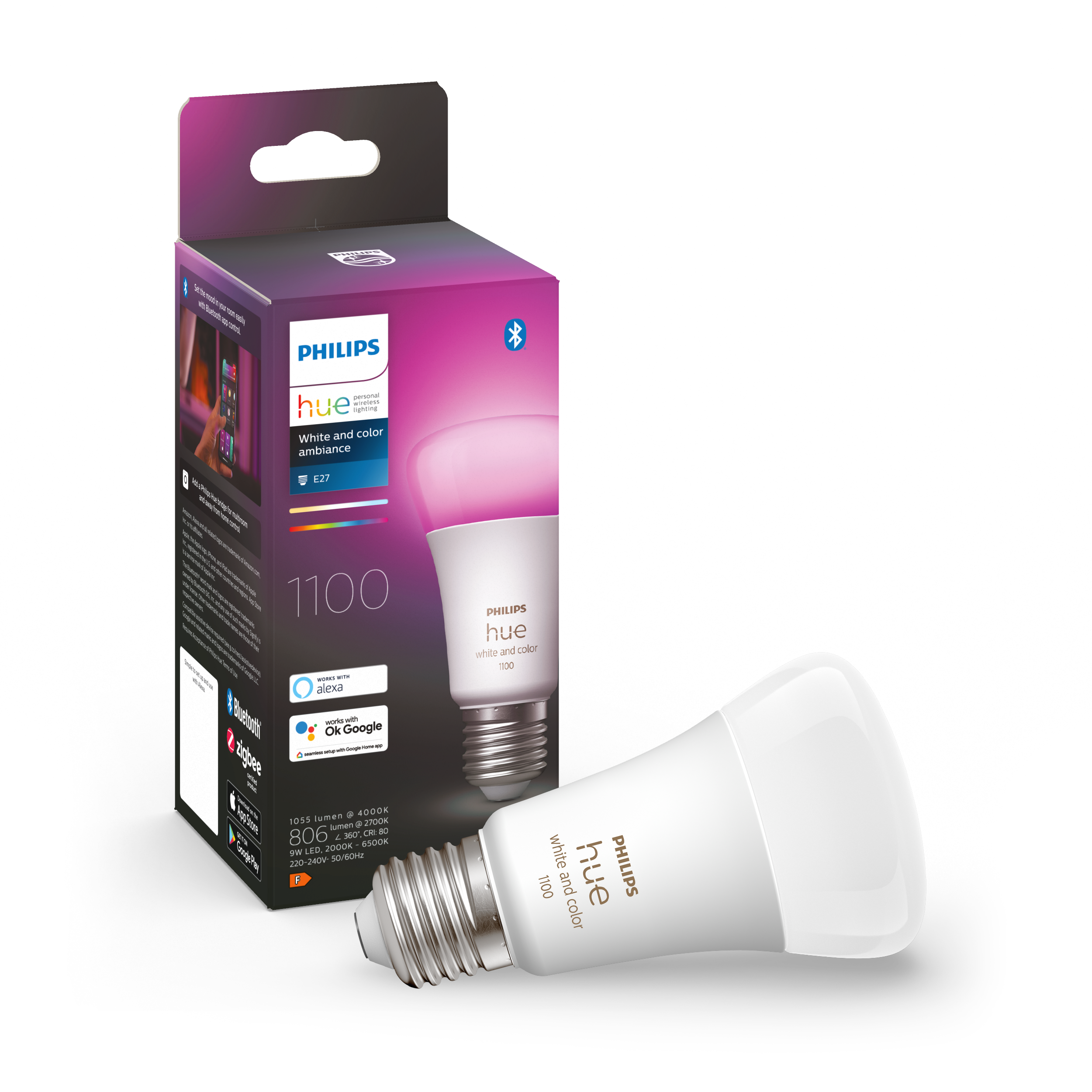 Philips Hue Color A60 E27 1100 Lumen - 1-Pakke Smart Home 929002468801