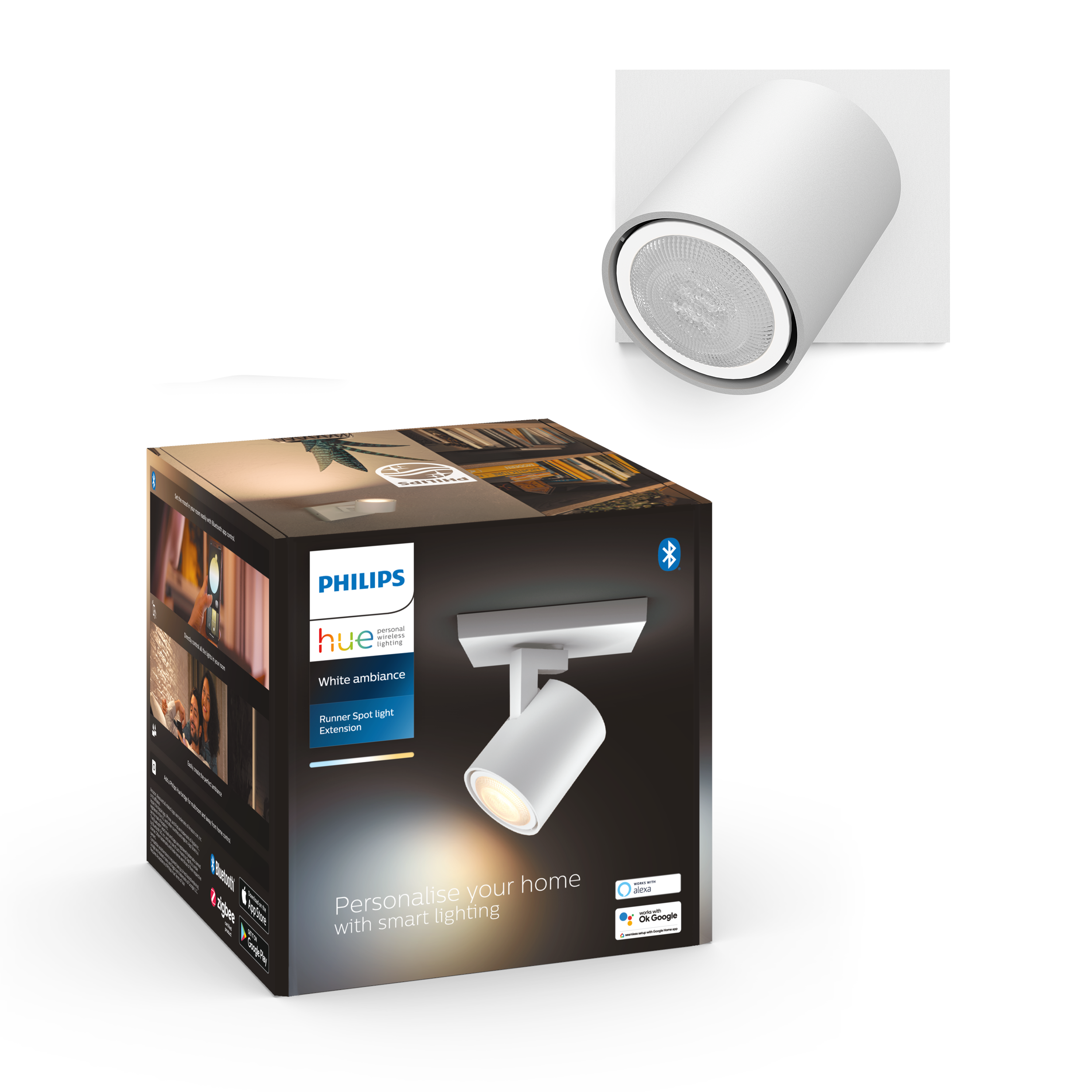Philips Hue Runner Enkelt Spot - Hvid Smart Home 929003812301