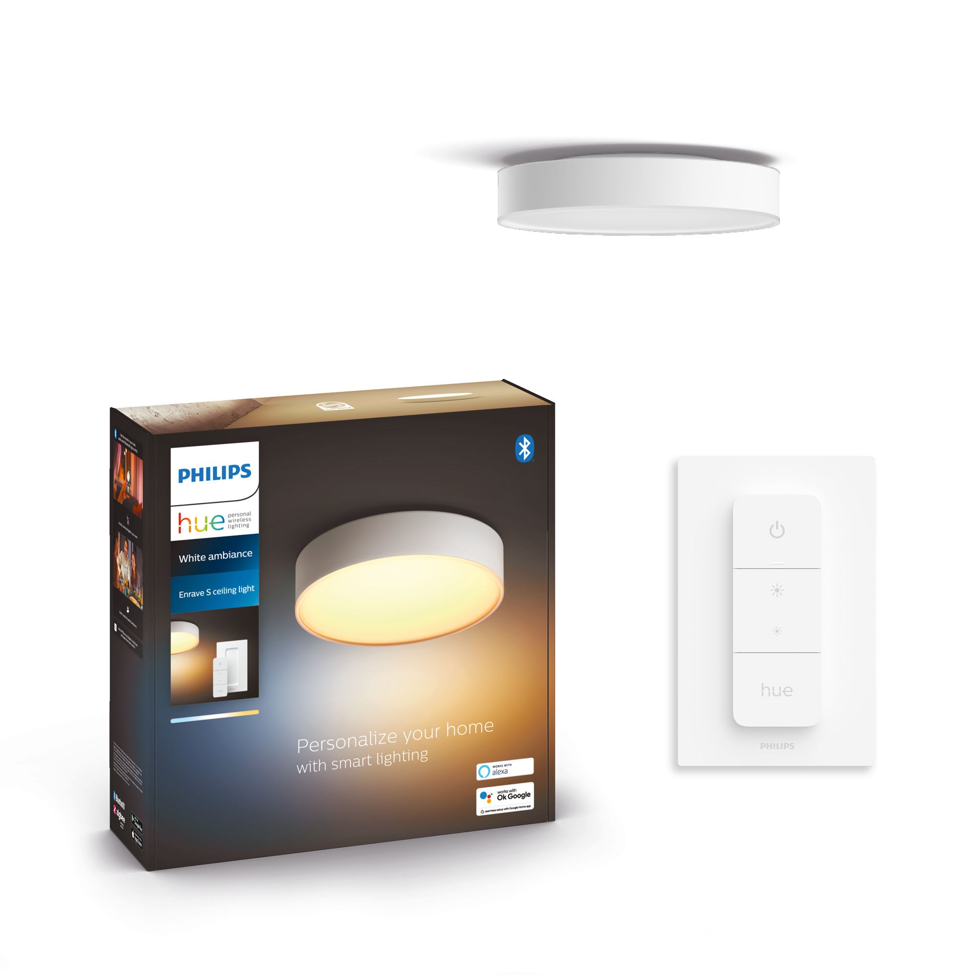 Philips Hue Enrave loftsplafond lille (hvid) - White ambiance Smart Home 915005996401