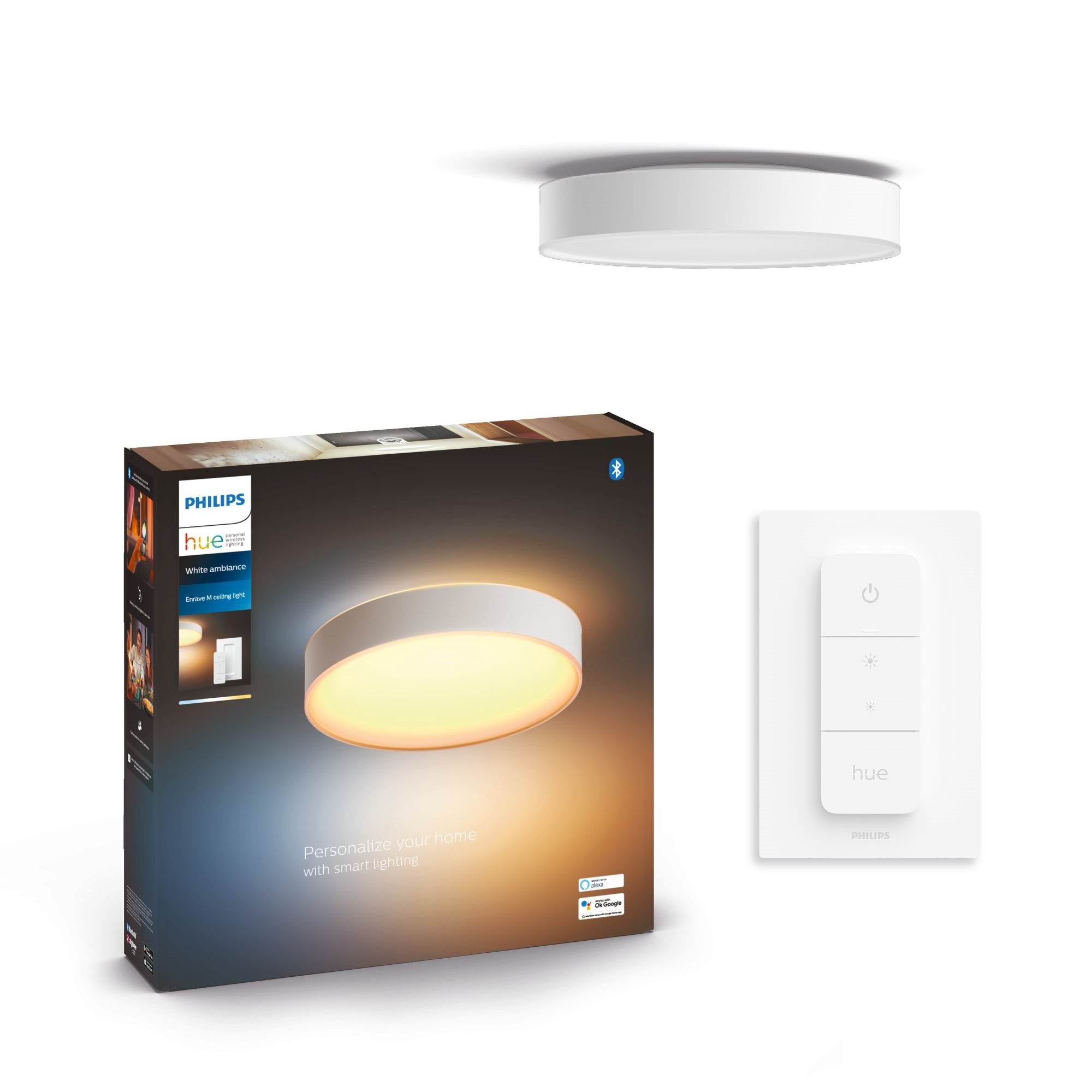 Philips Hue Enrave Medium Loftlampe - Hvid Smart Home 915005996601