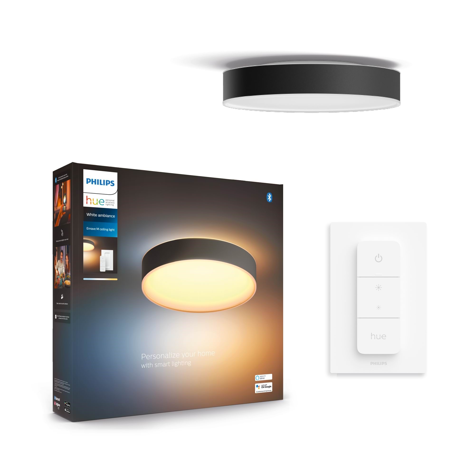 Philips Hue Enrave Medium Loftlampe - Sort Smart Home 915005996701