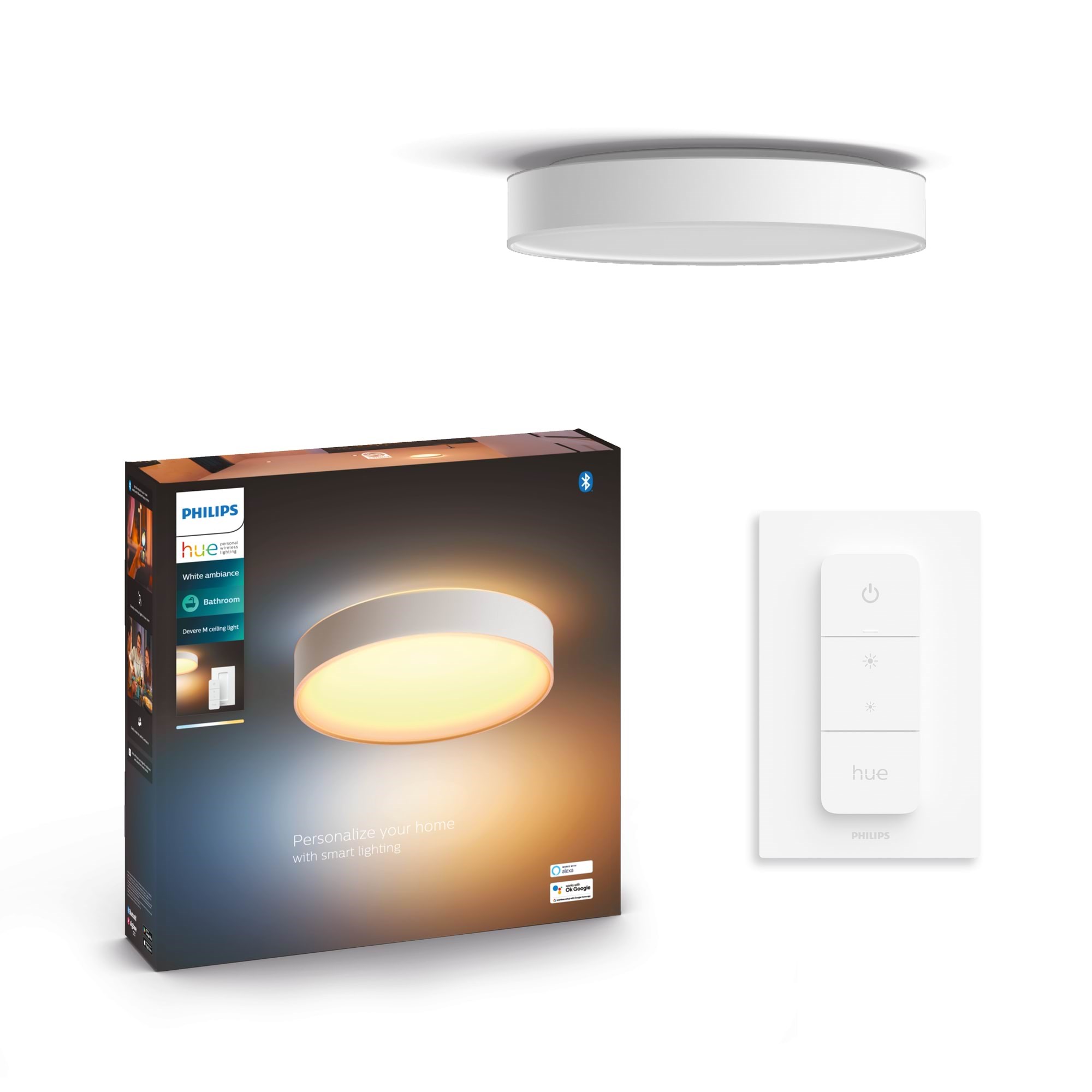 Philips Hue Devere Medium Loftlampe - Hvid Smart Home 915005997601