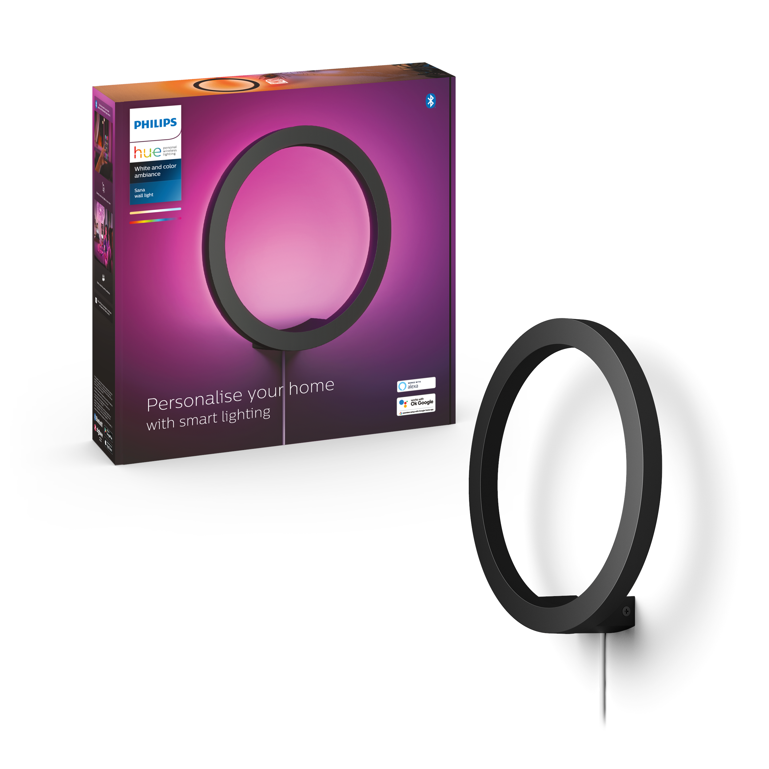 Philips Hue Sana Væglampe - Sort Smart Home 929003052901