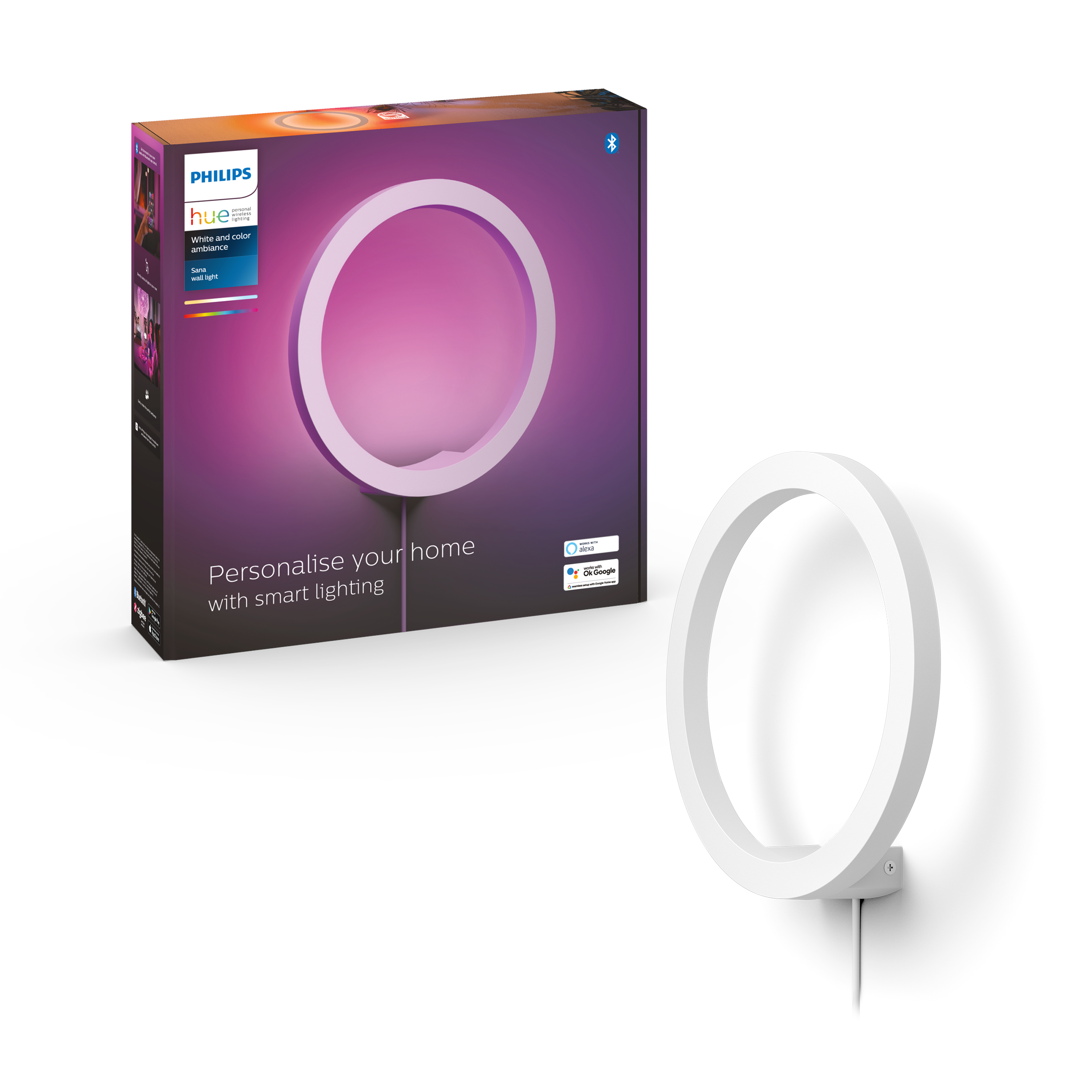 Philips Hue Sana Væglampe - Hvid Smart Home 929003053001